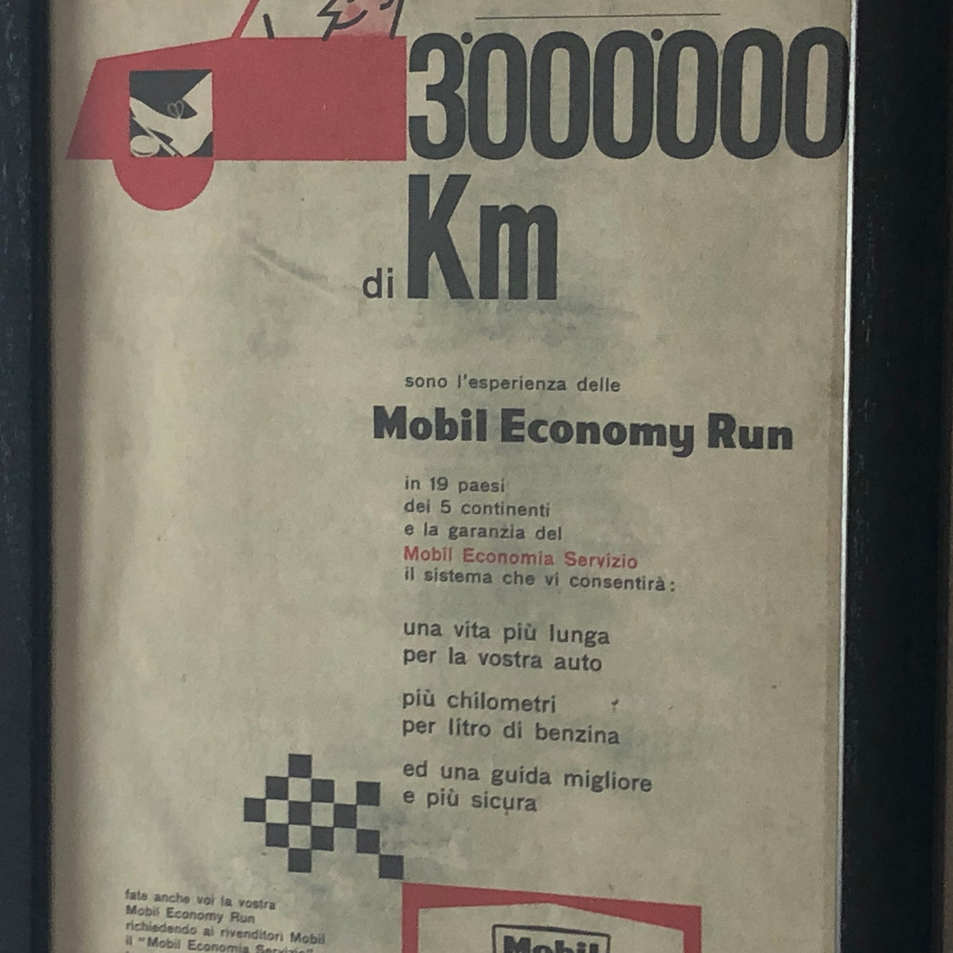 Mobil, Pubblicità Anno 1960 Mobil Economy Run 60 - Raggi's Collectibles' Automotive Art