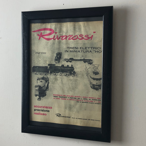 Rivarossi, Pubblicità Anno 1960 Rivarossi Treni Elettrici in Miniatura "HO" Studio Dalla Costa