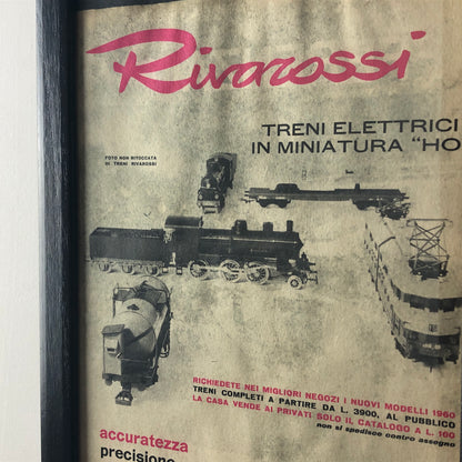 Rivarossi, Pubblicità Anno 1960 Rivarossi Treni Elettrici in Miniatura "HO" Studio Dalla Costa - Raggi's Collectibles' Automotive Art