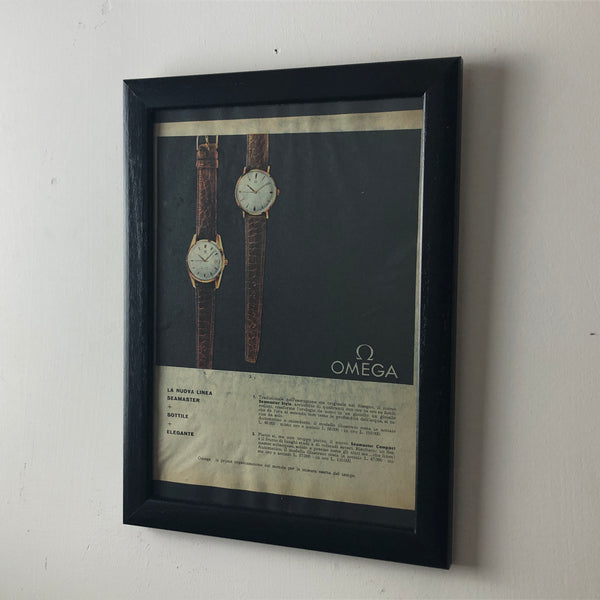 Omega, Pubblicità Anno 1960 Omega Seamaster con Listino Prezzi