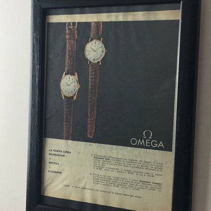 Omega, Pubblicità Anno 1960 Omega Seamaster con Listino Prezzi - Raggi's Collectibles' Automotive Art