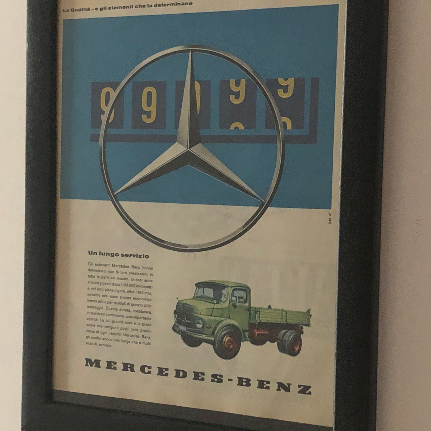 Mercedes-Benz, Pubblicità Anno 1960 Mercedes-Benz un Lungo Servizio