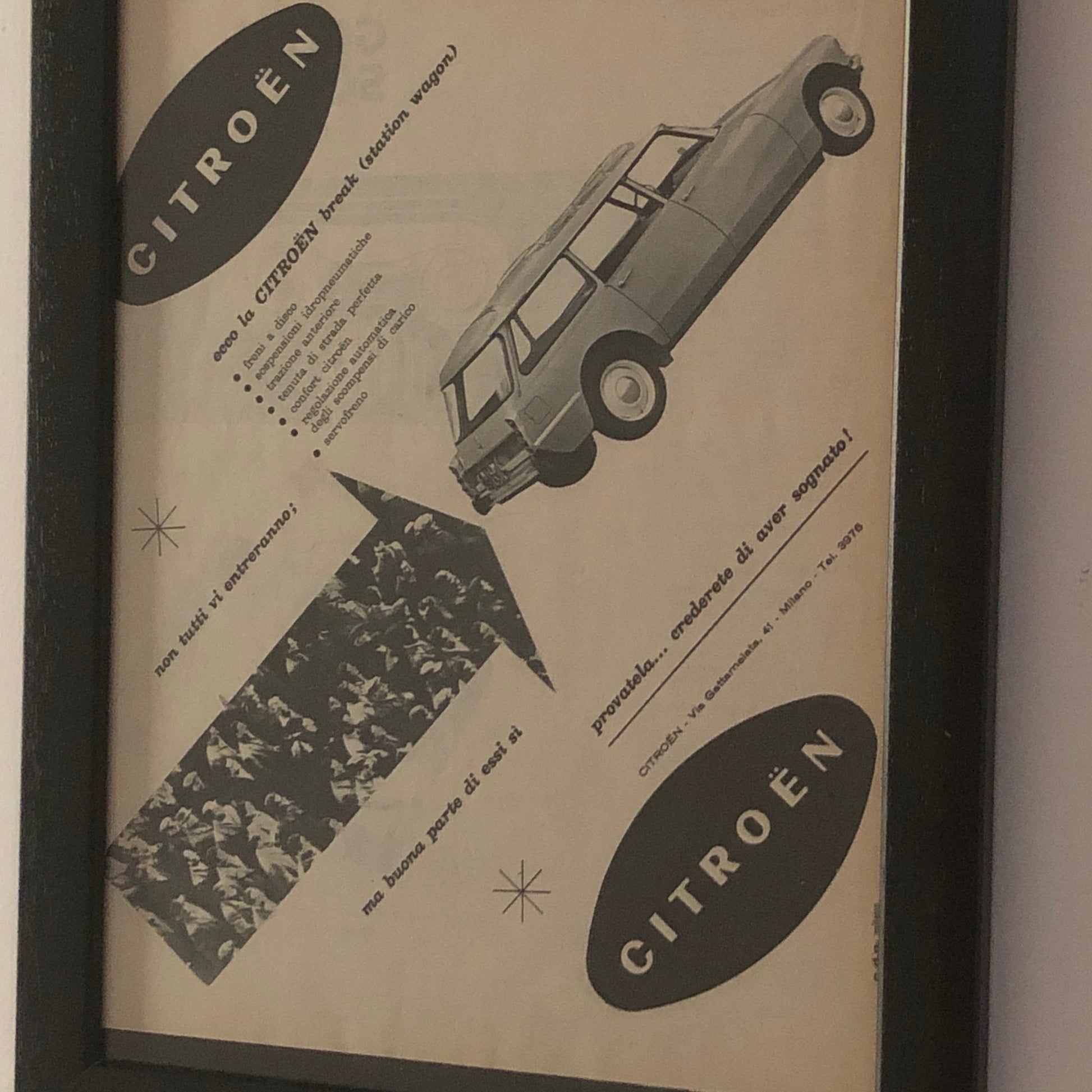 Citroën Pubblicità Anno 1960 Citroën Break Station Wagon - Raggi's Collectibles' Automotive Art