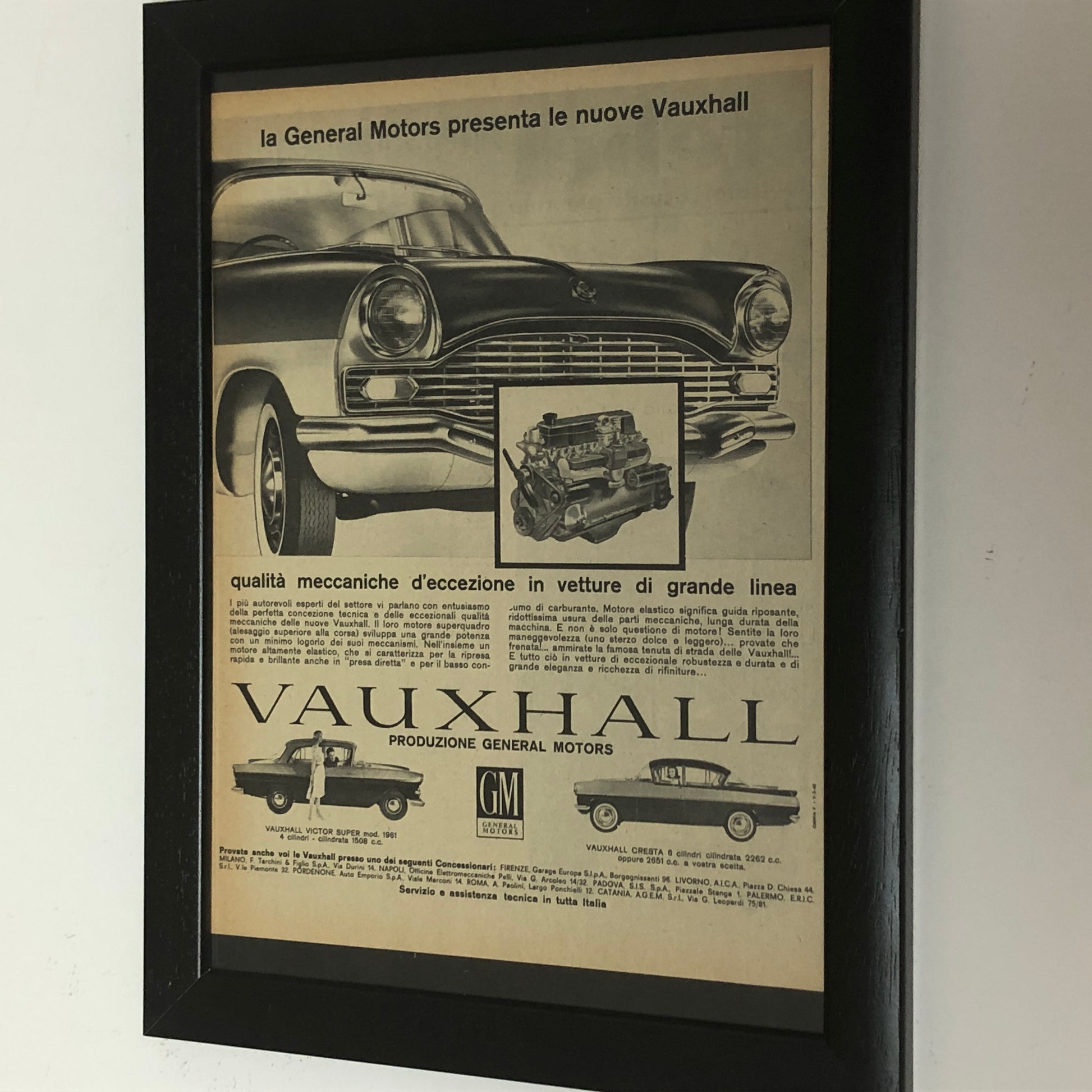 GM Vauxhall Pubblicità Anno 1960 GM Vauxhall Victor Super e Cresta - Raggi's Collectibles' Automotive Art