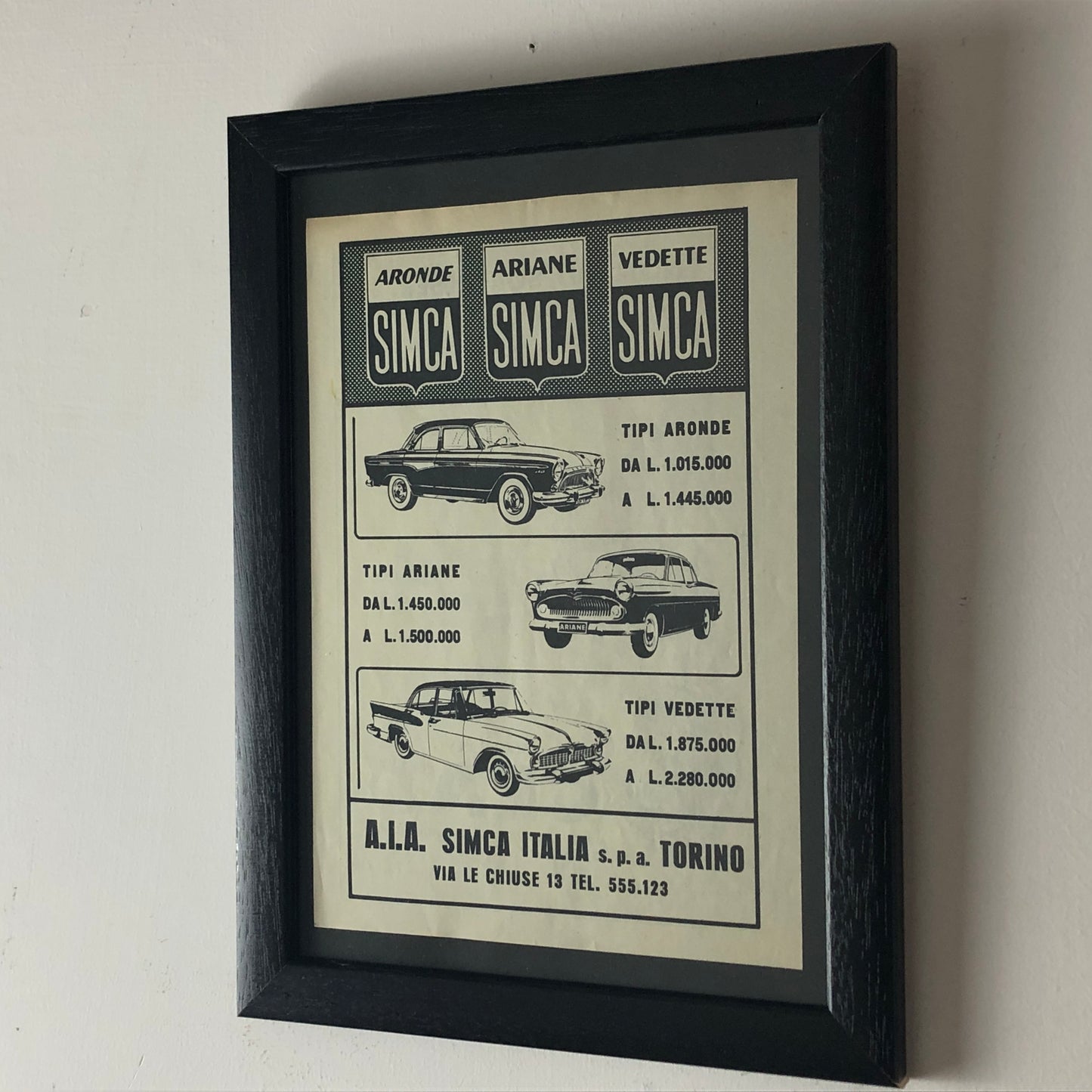 SIMCA, Advertising Year 1960 SIMCA Aronde, Ariane, Vedette with Price List