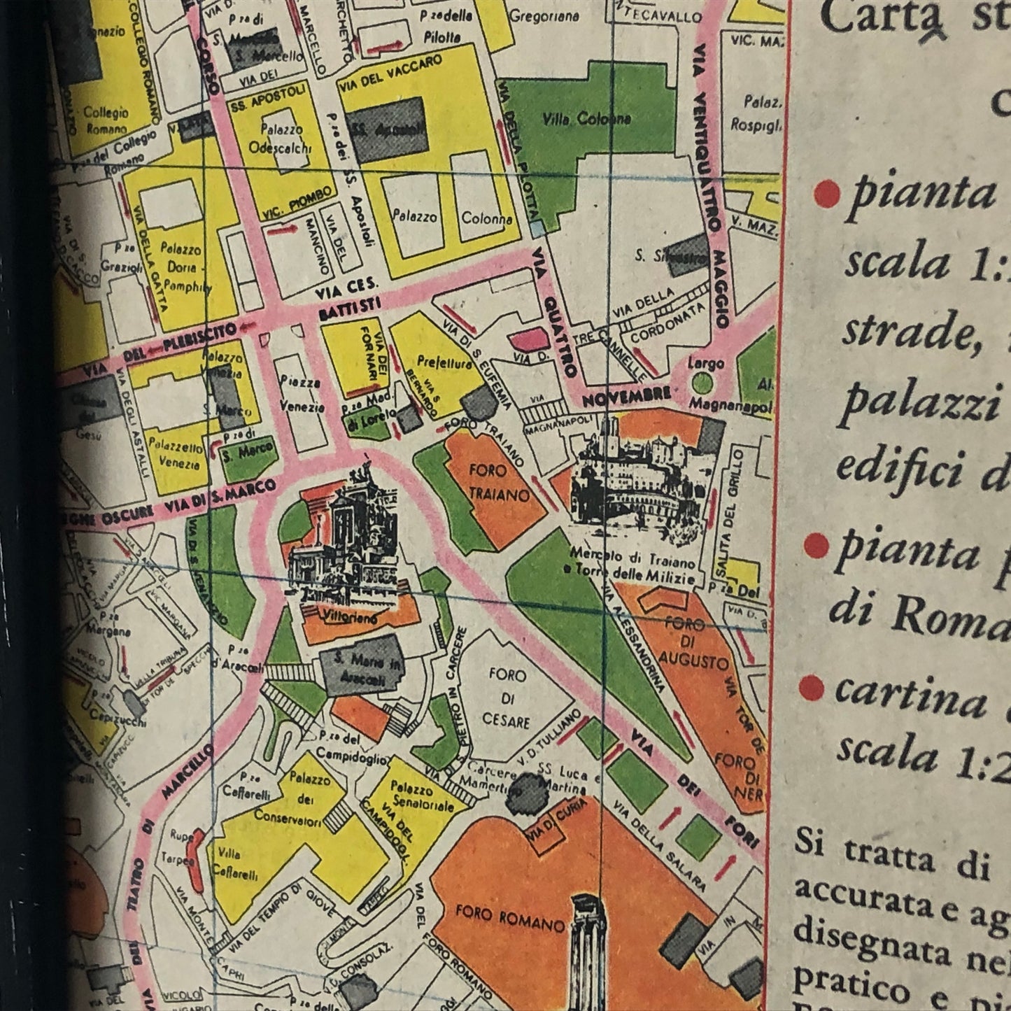 Esso, Pubblicità Anno 1960 Carta Stradale Esso di Roma