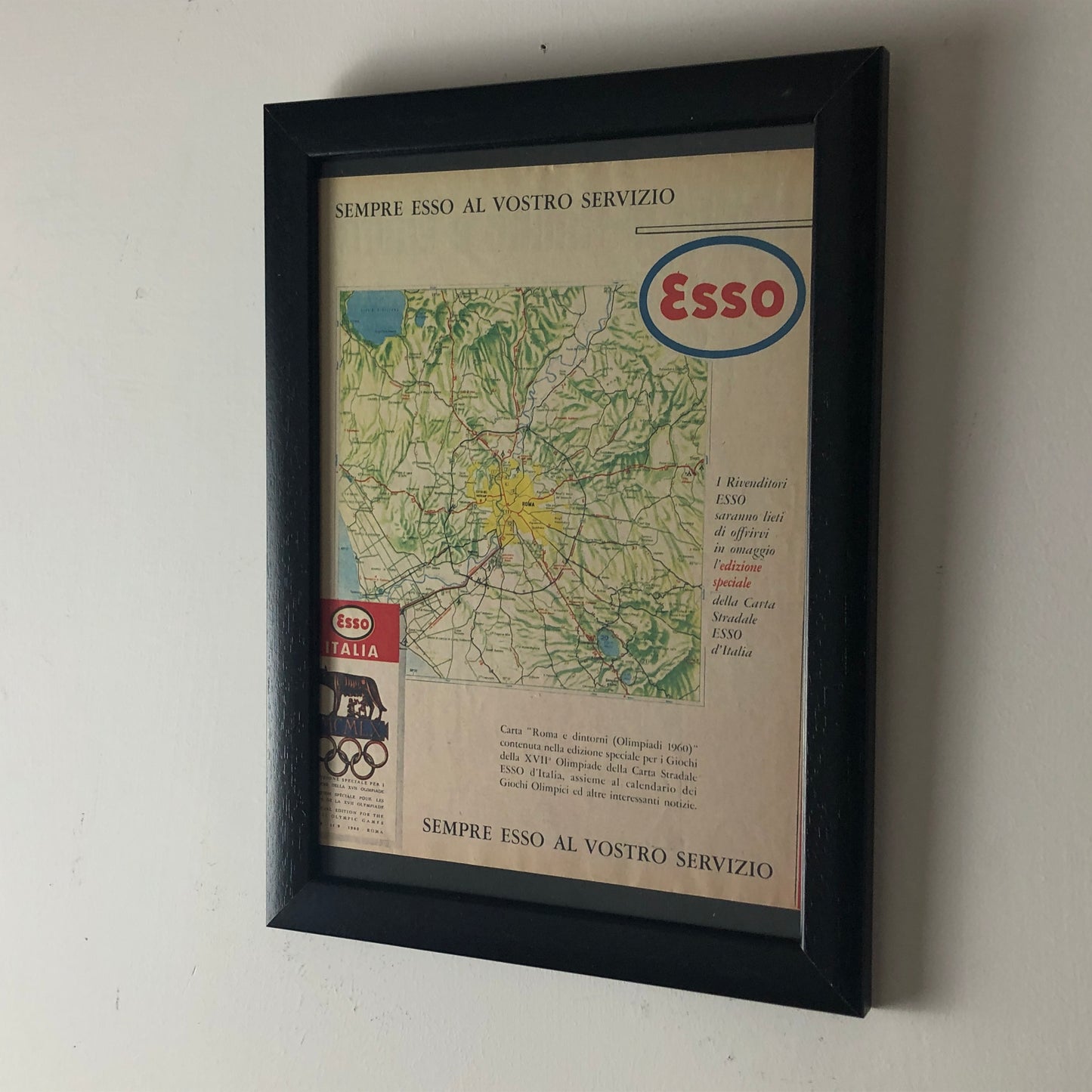 Esso, Advertising Year 1960 Special Edition Esso Road Map of Rome
