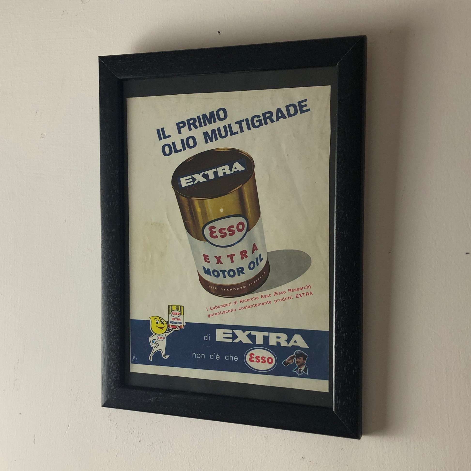 Esso, Pubblicità Anno 1960 Esso Extra Motor Oil il Primo Olio Multigrade - Raggi's Collectibles' Automotive Art