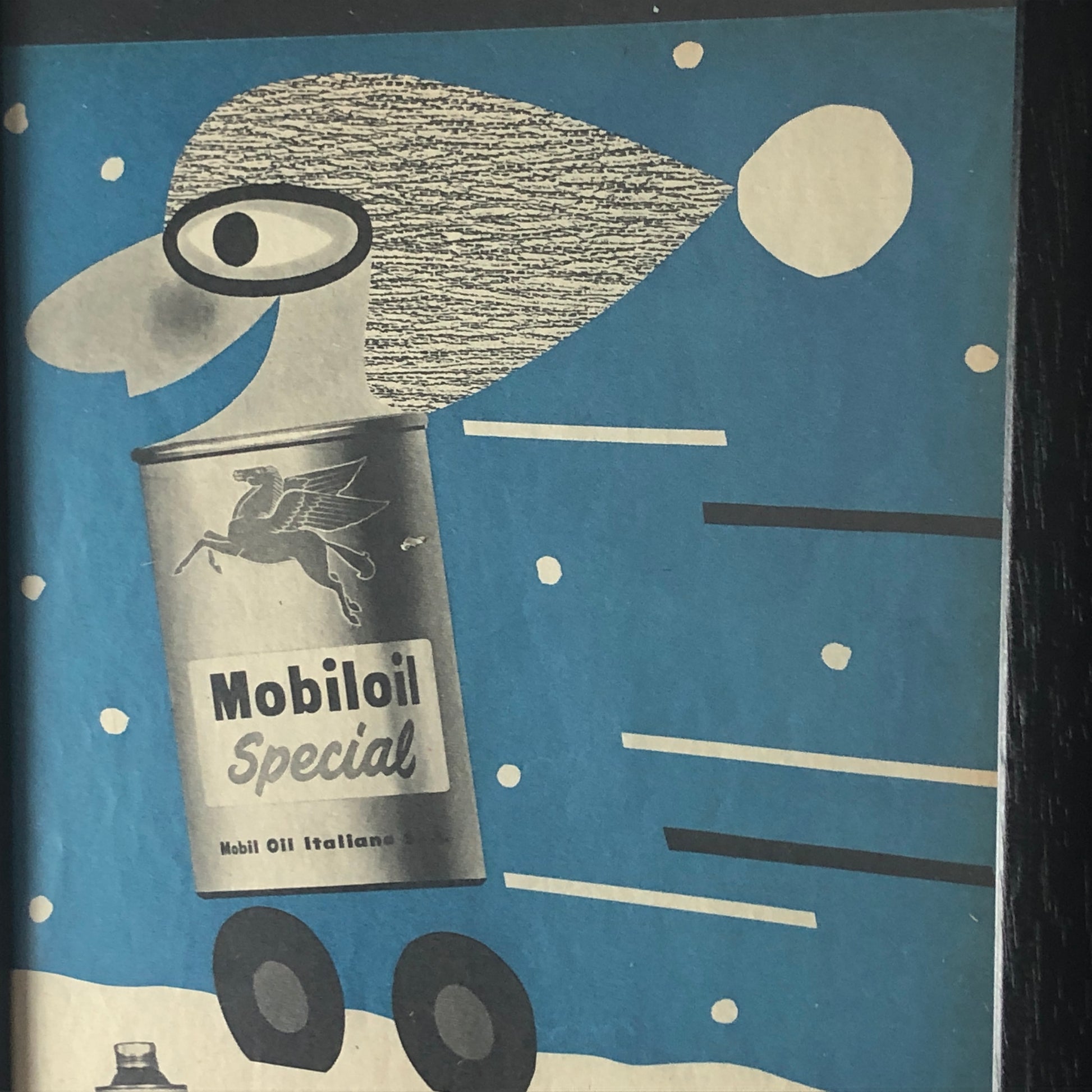 Mobil, Pubblicità Anno 1960 Mobiloil Special e Mobil Permazone Anticongelante - Raggi's Collectibles' Automotive Art