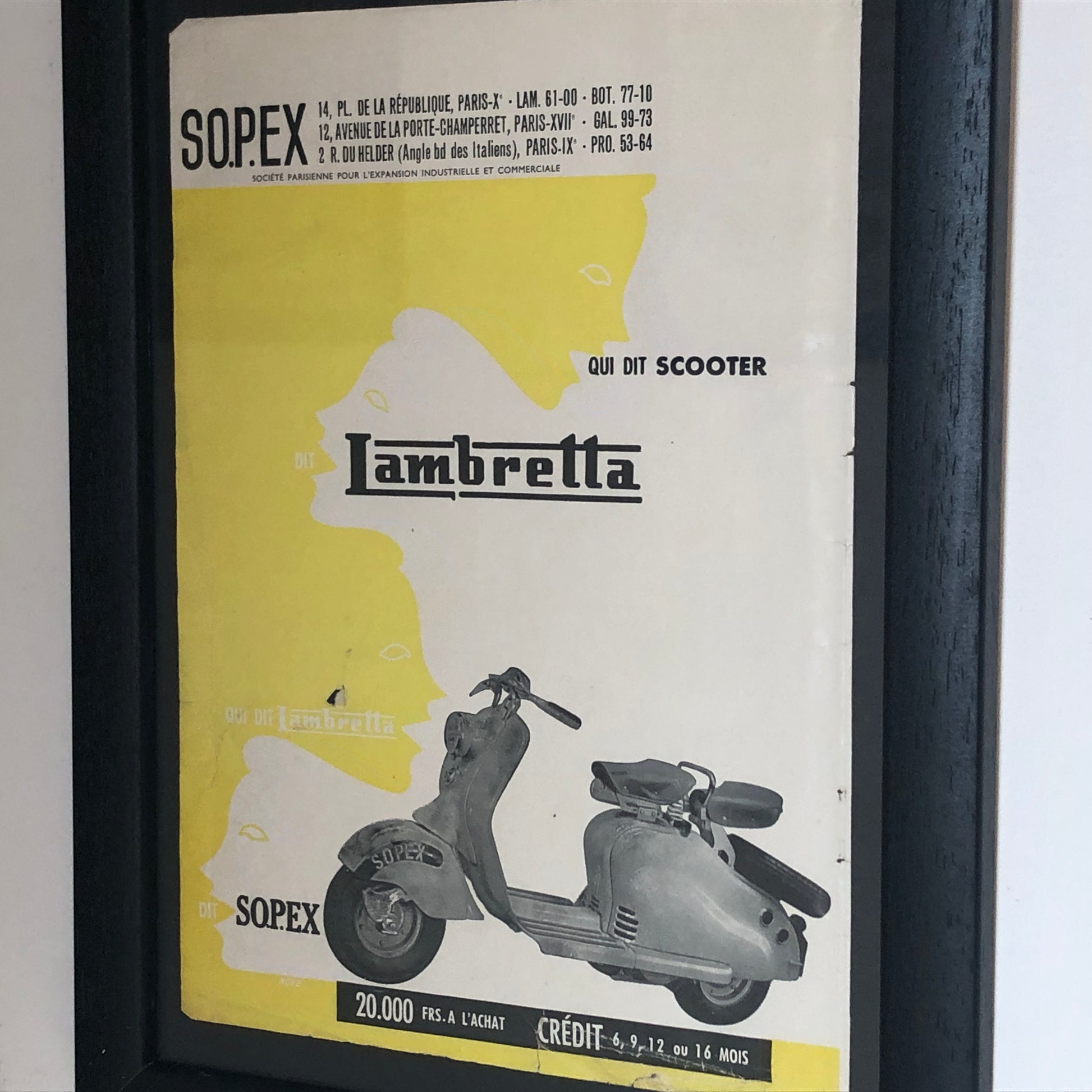 Lambretta, Pubblicità Anno 1954 Chi Dice Scooter Dice Lambretta, Chi dice Lambretta dice SO.P.EX - Raggi's Collectibles' Automotive Art