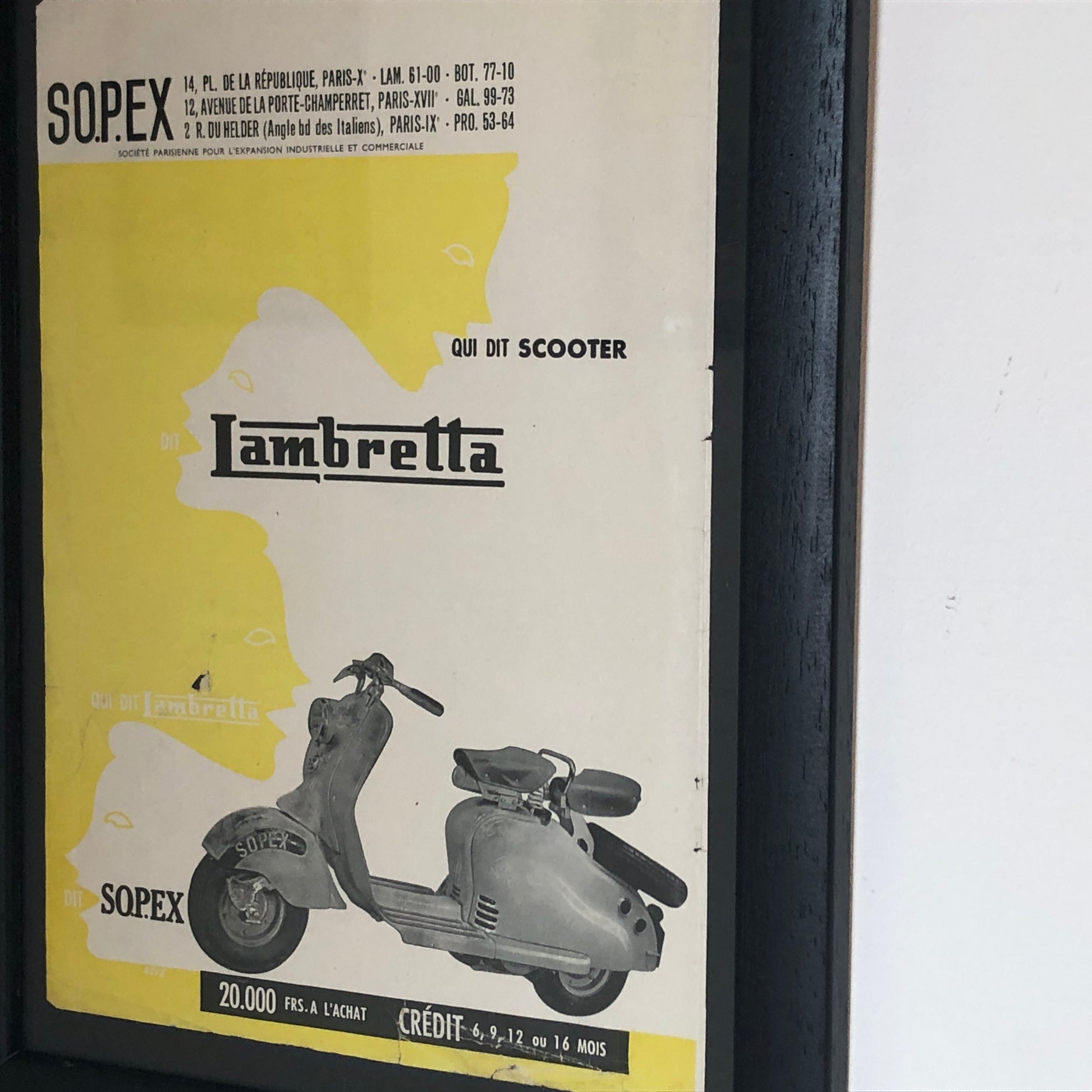 Lambretta, Pubblicità Anno 1954 Chi Dice Scooter Dice Lambretta, Chi dice Lambretta dice SO.P.EX - Raggi's Collectibles' Automotive Art