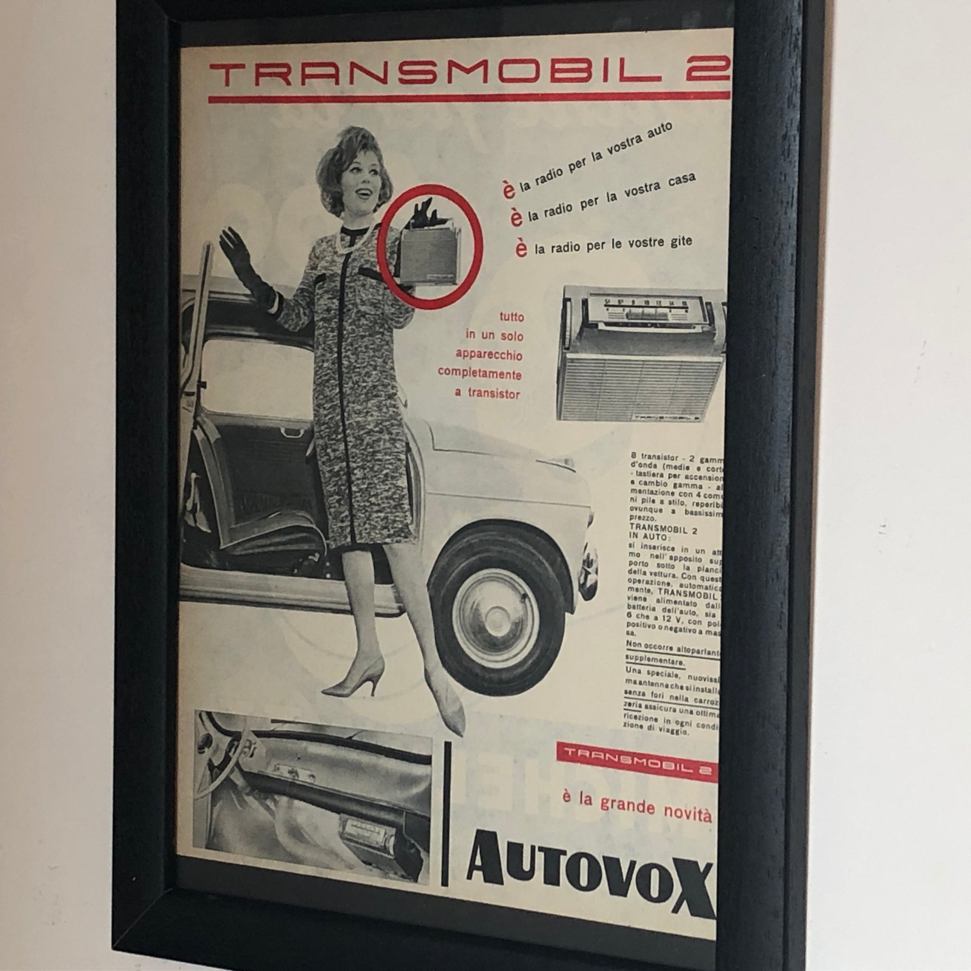 Autovox, Pubblicità Anno 1960 Autovox Transmobil 2 - Raggi's Collectibles' Automotive Art