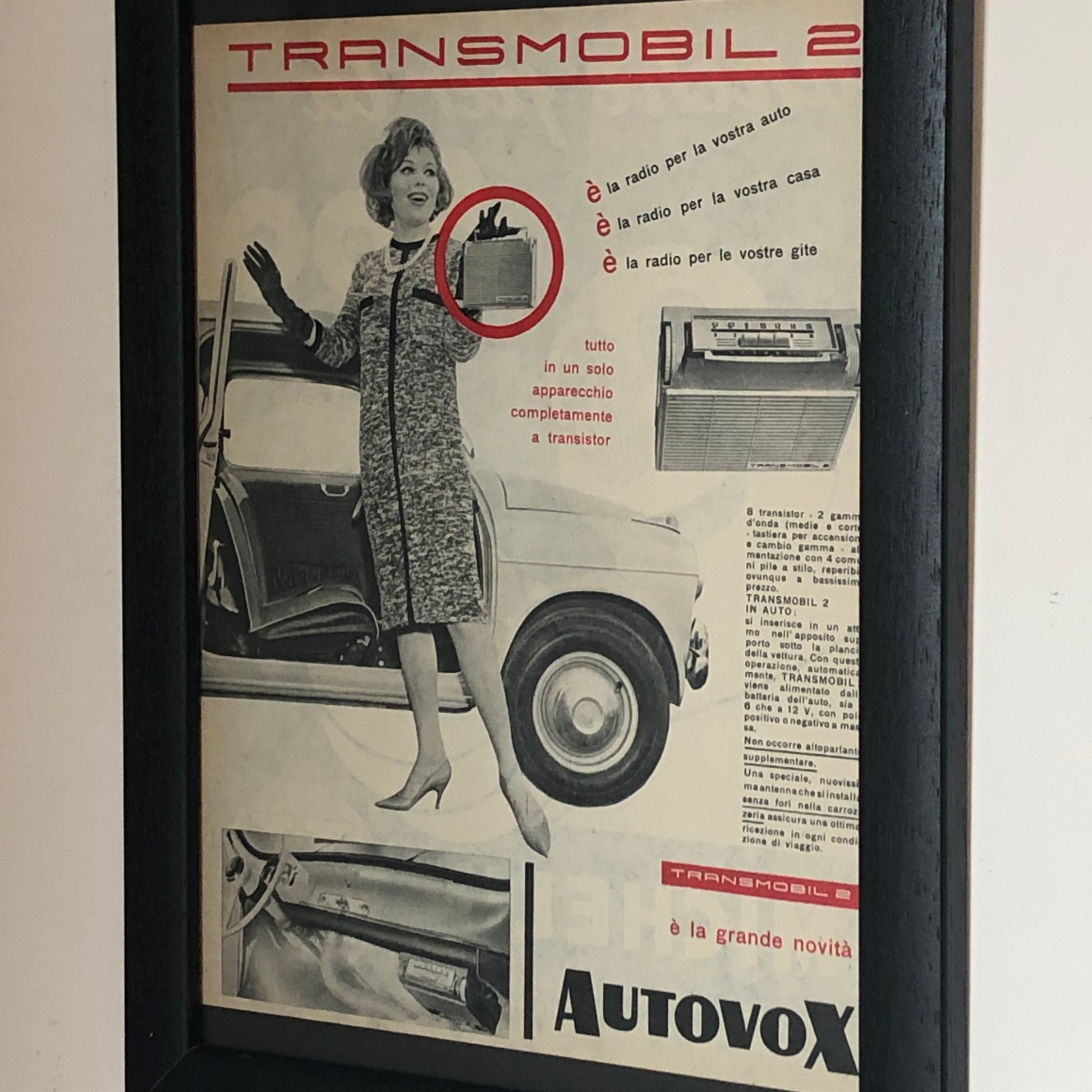 Autovox, Pubblicità Anno 1960 Autovox Transmobil 2 - Raggi's Collectibles' Automotive Art