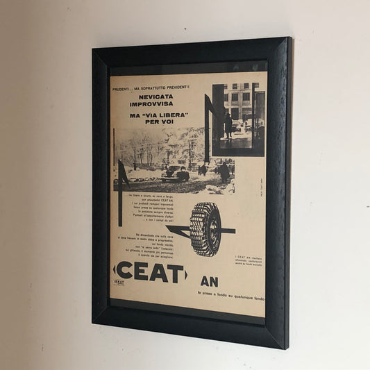 CEAT, Pubblicità Anno 1960 Pneumatici CEAT AN - Raggi's Collectibles' Automotive Art