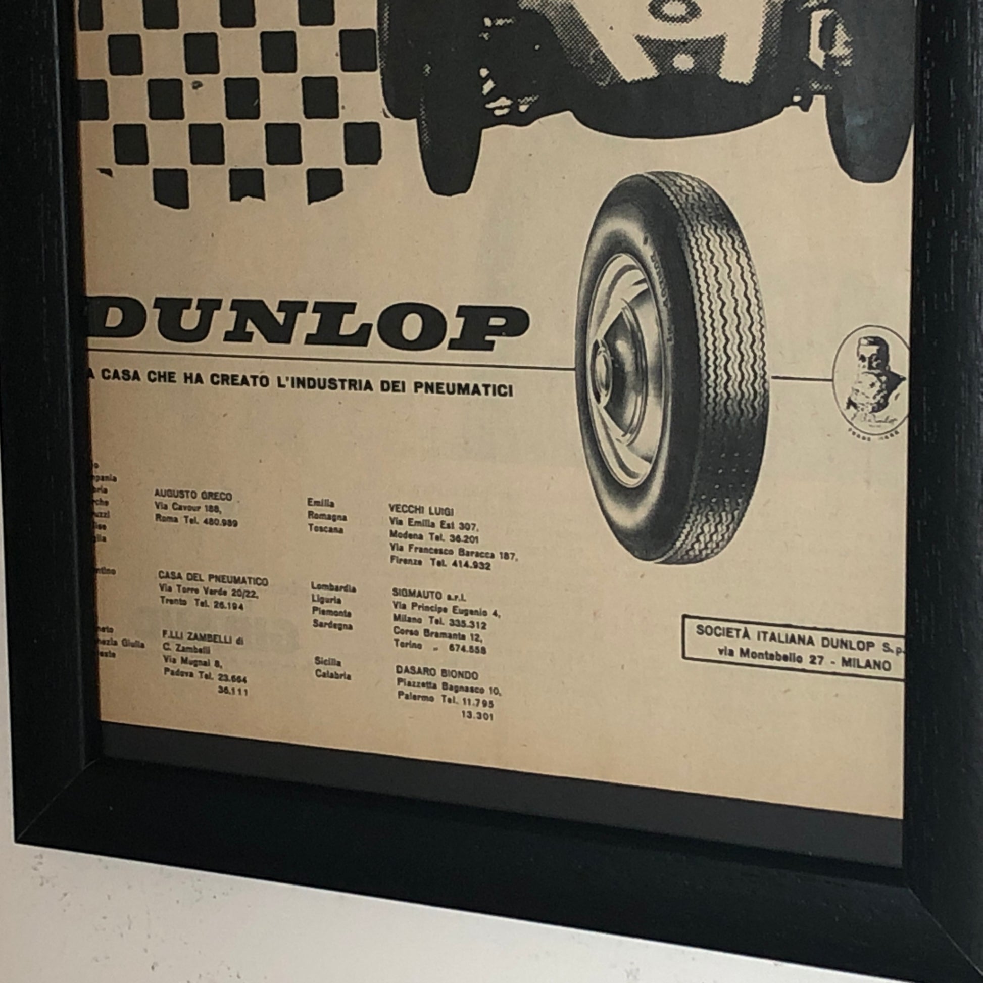 Dunlop, Pubblicità Anno 1960 Pneumatici Dunlop Domina Sempre - Raggi's Collectibles' Automotive Art