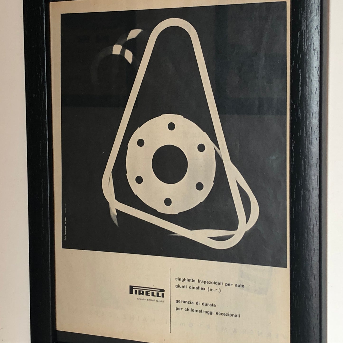 Pirelli, Advertising Year 1960 Pirelli V-Belts for Cars