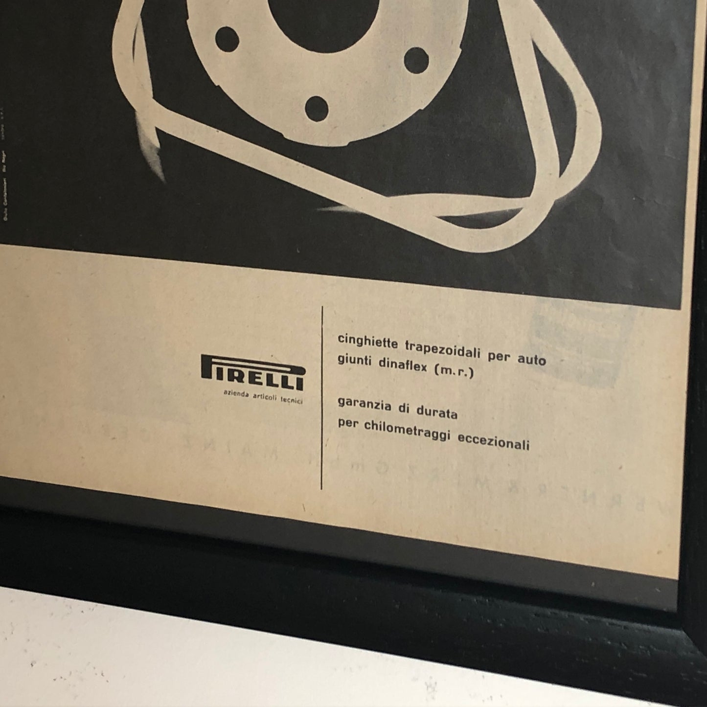 Pirelli, Pubblicità Anno 1960 Pirelli Cinghiette Trapezoidali per Auto