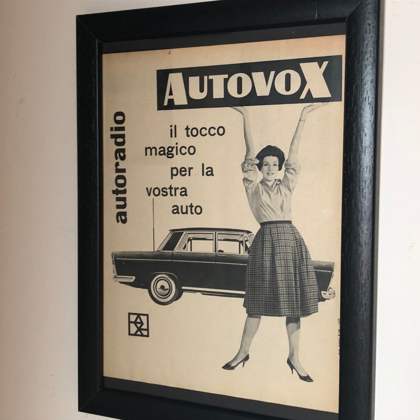 Autovox, Pubblicità Anno 1960 Autoradio Autovox il Tocco Magico per la Vostra Auto