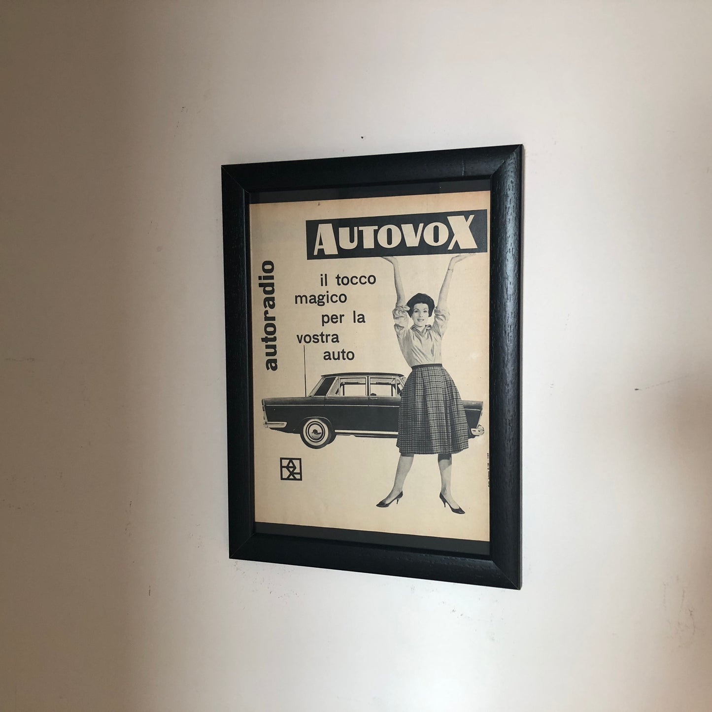 Autovox, Pubblicità Anno 1960 Autoradio Autovox il Tocco Magico per la Vostra Auto