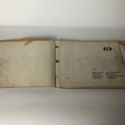 Innocenti, Listino Prezzi Parti di Ricambio n.11 e n.13 Anno 1970 e 1972 - Raggi's Collectibles' Automotive Art