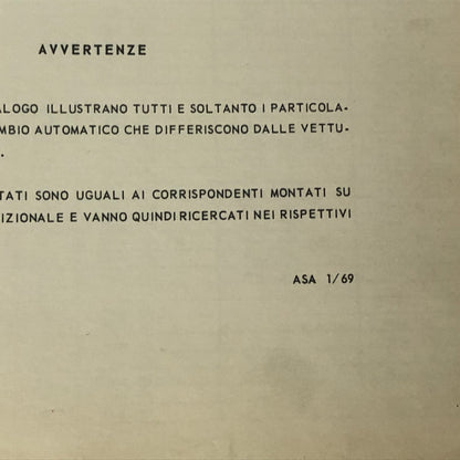 Innocenti, Catalogo Ricambi S.I.D.A. per Motori 848cc, 998cc, 1098cc con Trasmissione Automatica - Raggi's Collectibles' Automotive Art