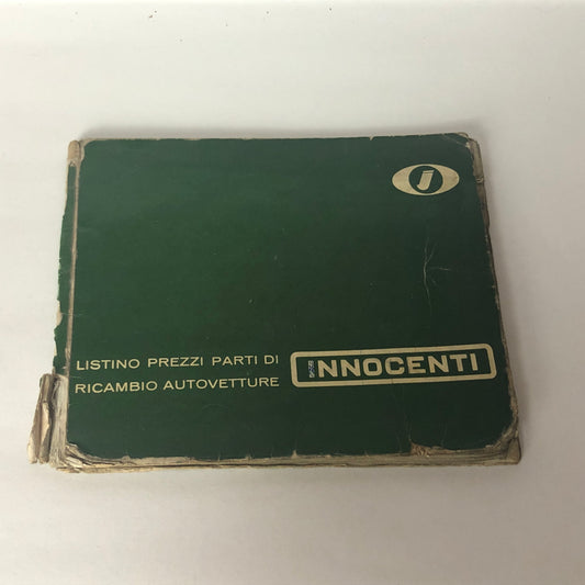 Innocenti, Listino Prezzi Parti di Ricambio Autovetture n.4 Anno 1964 - Raggi's Collectibles' Automotive Art