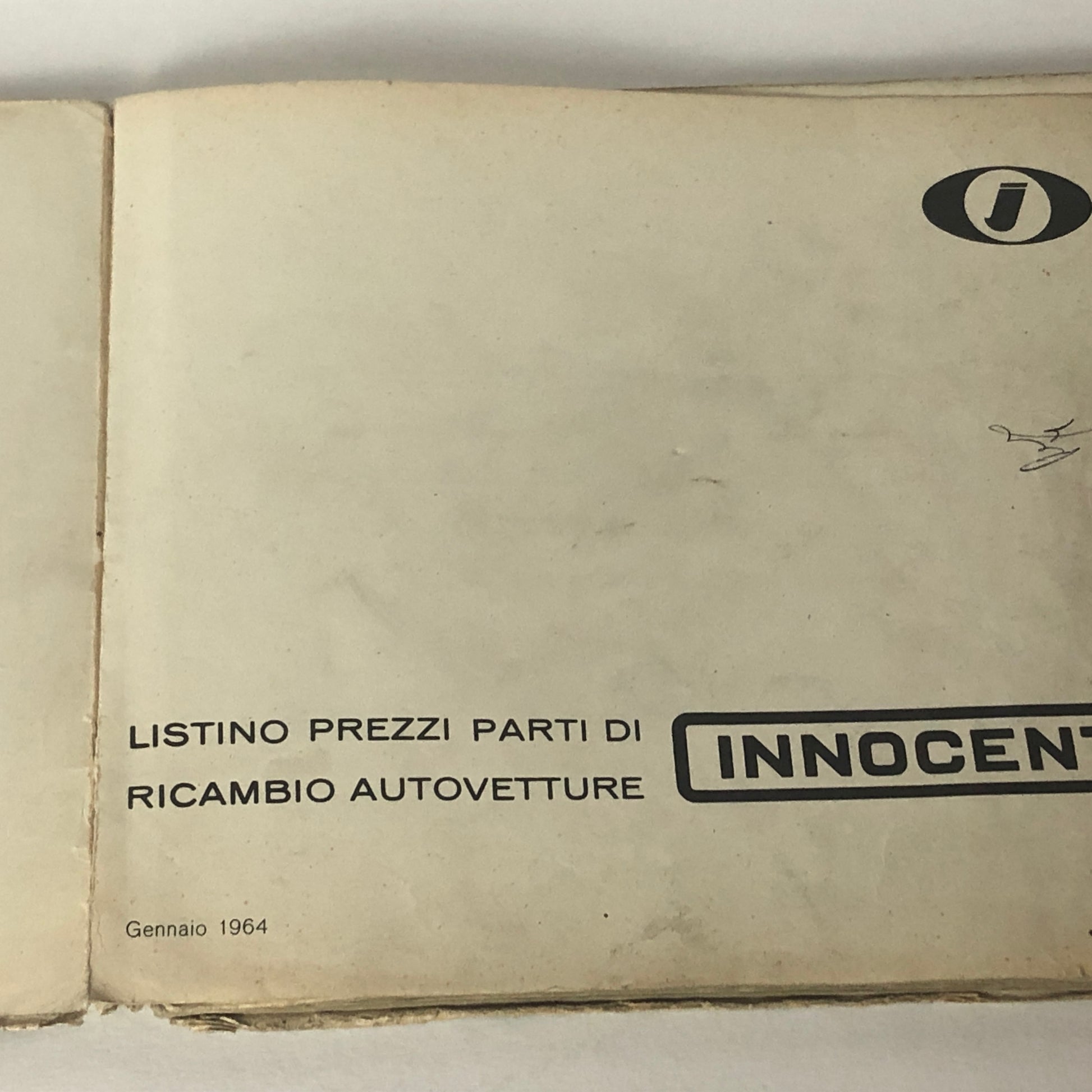 Innocenti, Listino Prezzi Parti di Ricambio Autovetture n.4 Anno 1964 - Raggi's Collectibles' Automotive Art