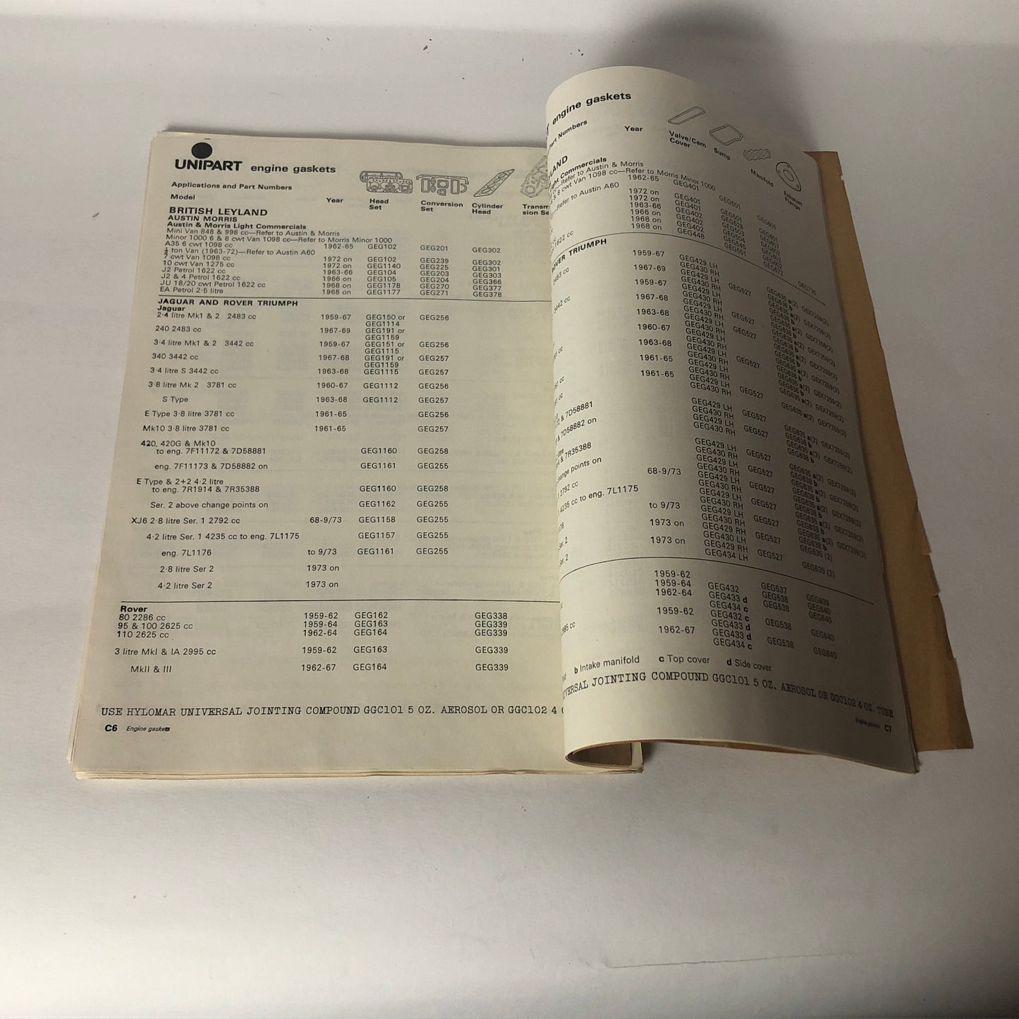 Leyland Innocenti, Spare Parts Catalog and Price List Unipart Year 1973 n.198 Year 1973