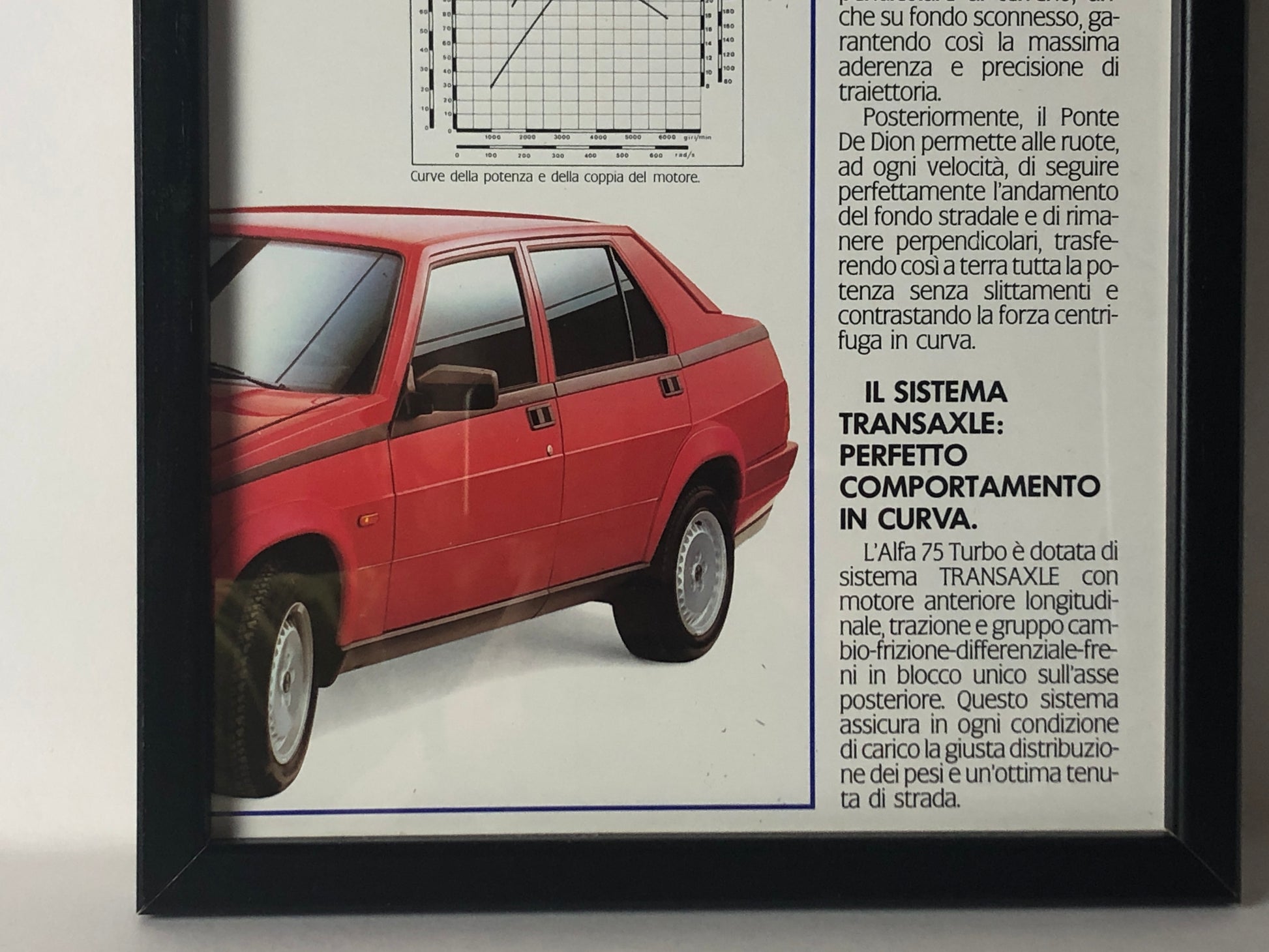 Alfa Romeo, Quadro Brochure Alfa Romeo 75 Turbo - Raggi's Collectibles' Automotive Art