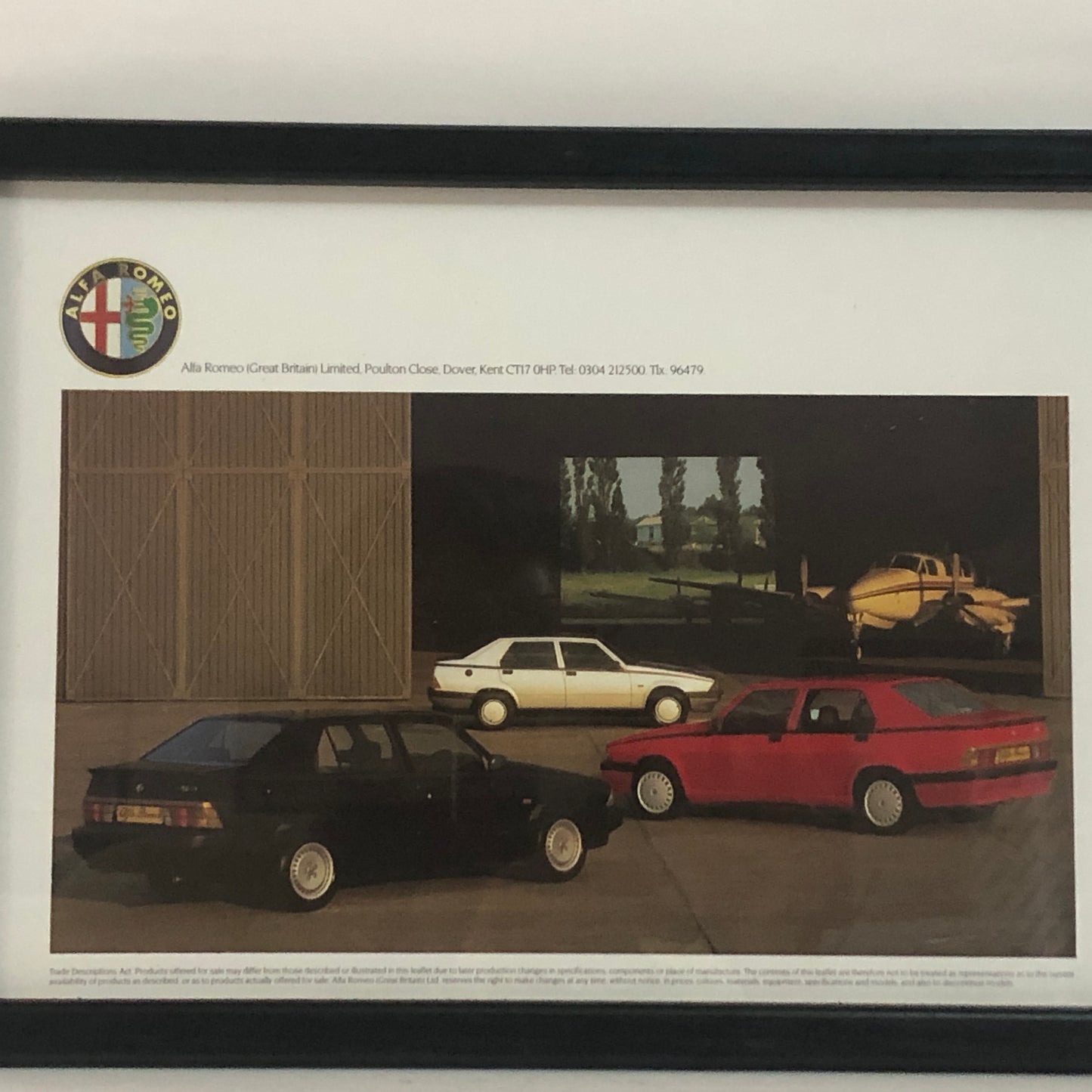 Alfa Romeo, Quadro Brochure Gamma Alfa Romeo 75