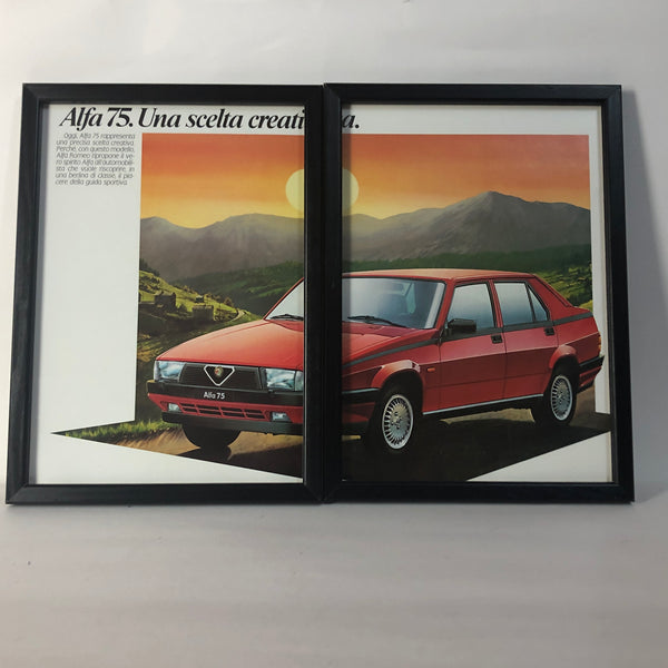 Alfa Romeo, Quadro Brochure Alfa Romeo 75 Una Scelta Creativa