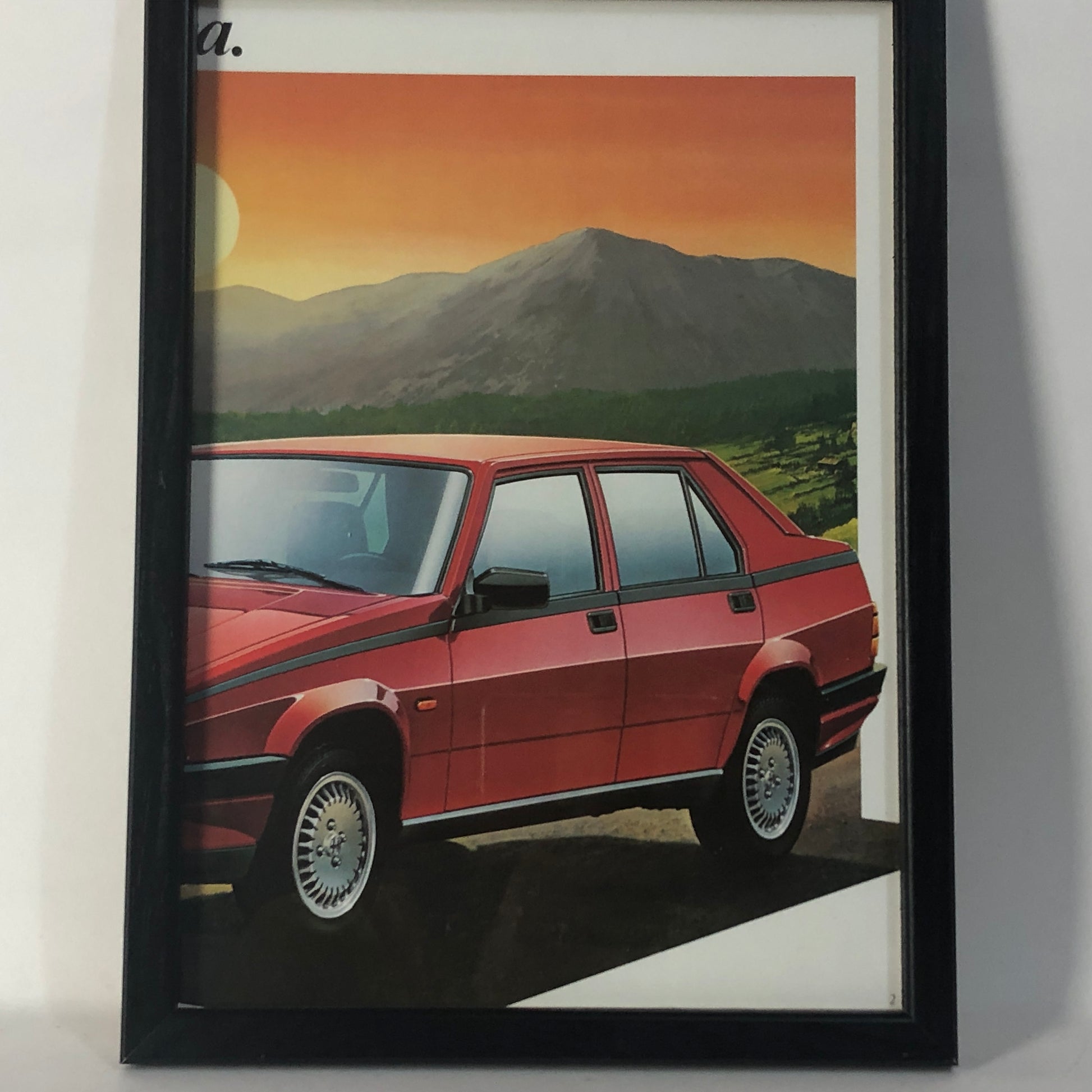 Alfa Romeo, Quadro Brochure Alfa Romeo 75 Una Scelta Creativa - Raggi's Collectibles' Automotive Art