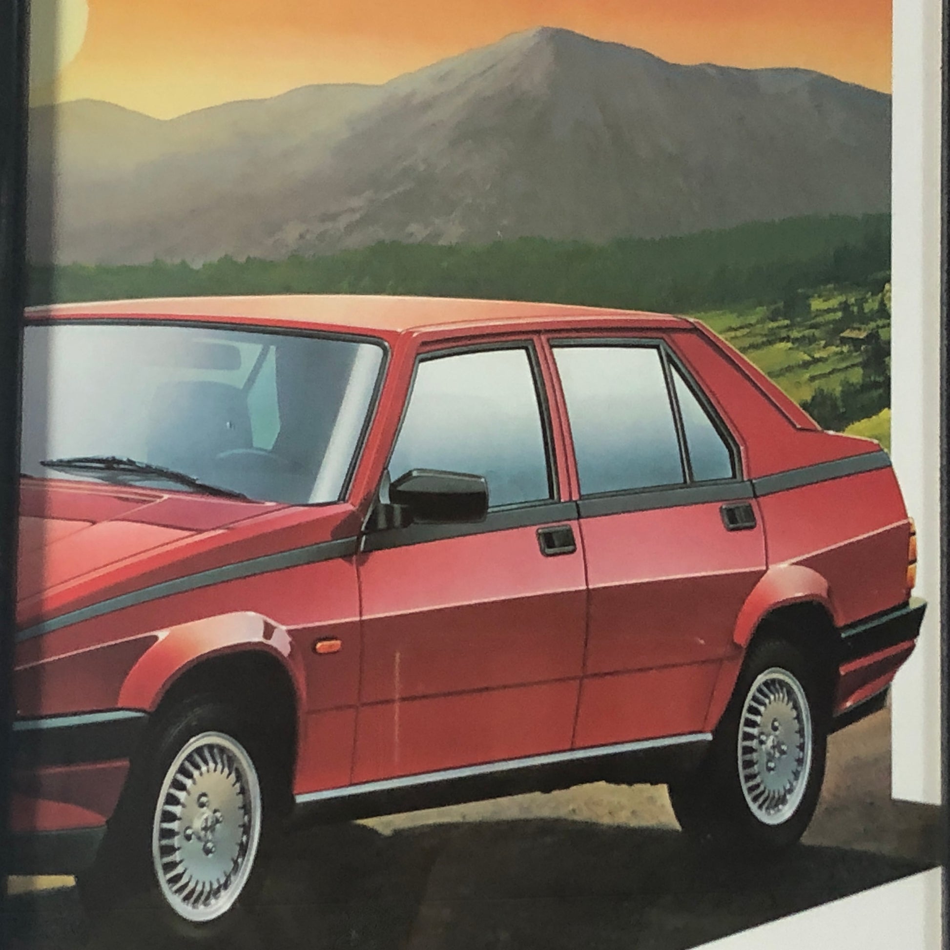 Alfa Romeo, Quadro Brochure Alfa Romeo 75 Una Scelta Creativa - Raggi's Collectibles' Automotive Art