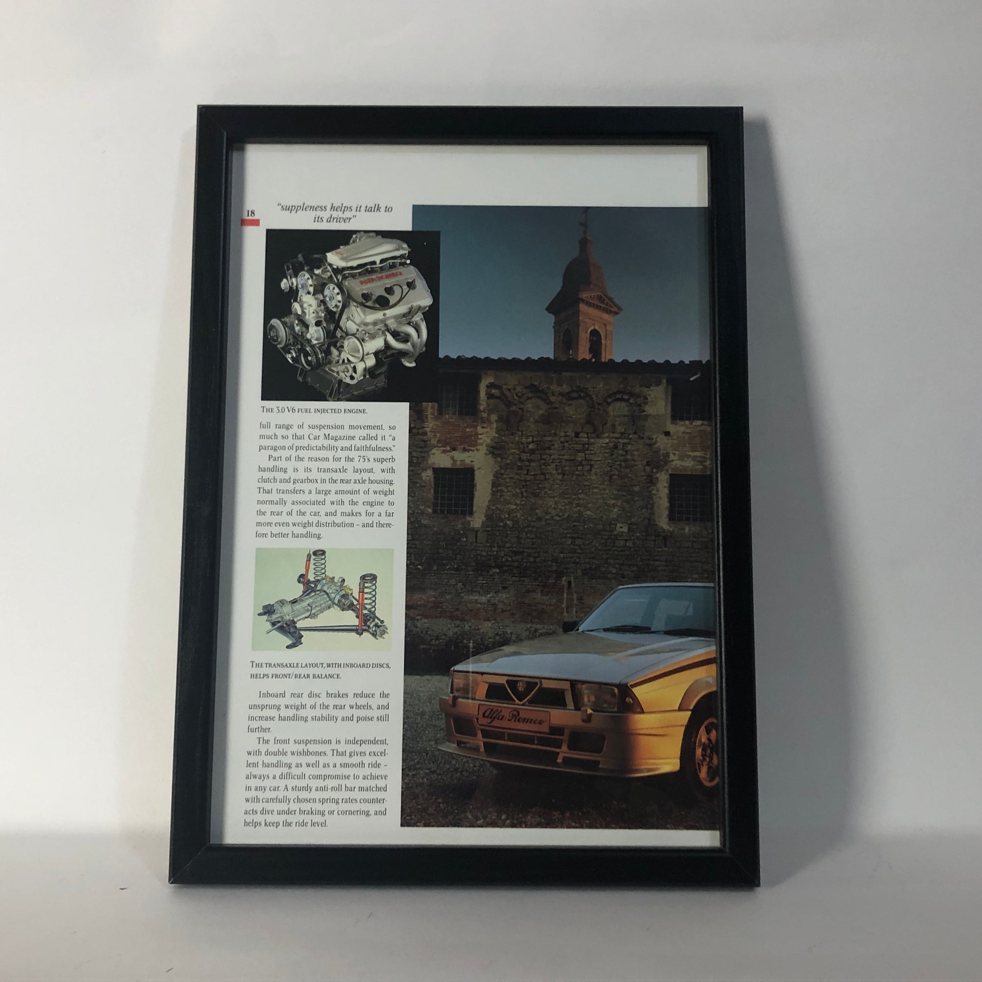 Alfa Romeo, Quadro Brochure Alfa Romeo 75 Built to Last Longer - Raggi's Collectibles' Automotive Art