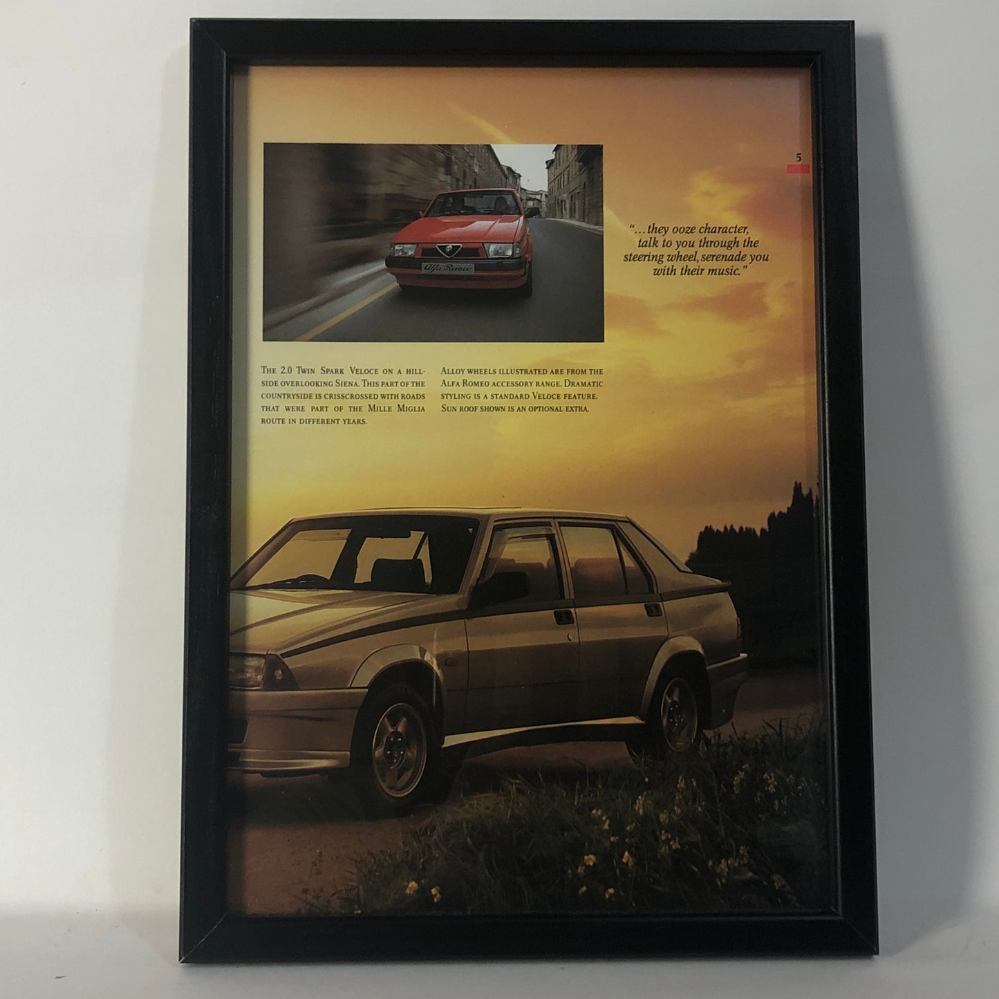 Alfa Romeo, Quadro Brochure Alfa Romeo 75 Legacy and Heritage - Raggi's Collectibles' Automotive Art