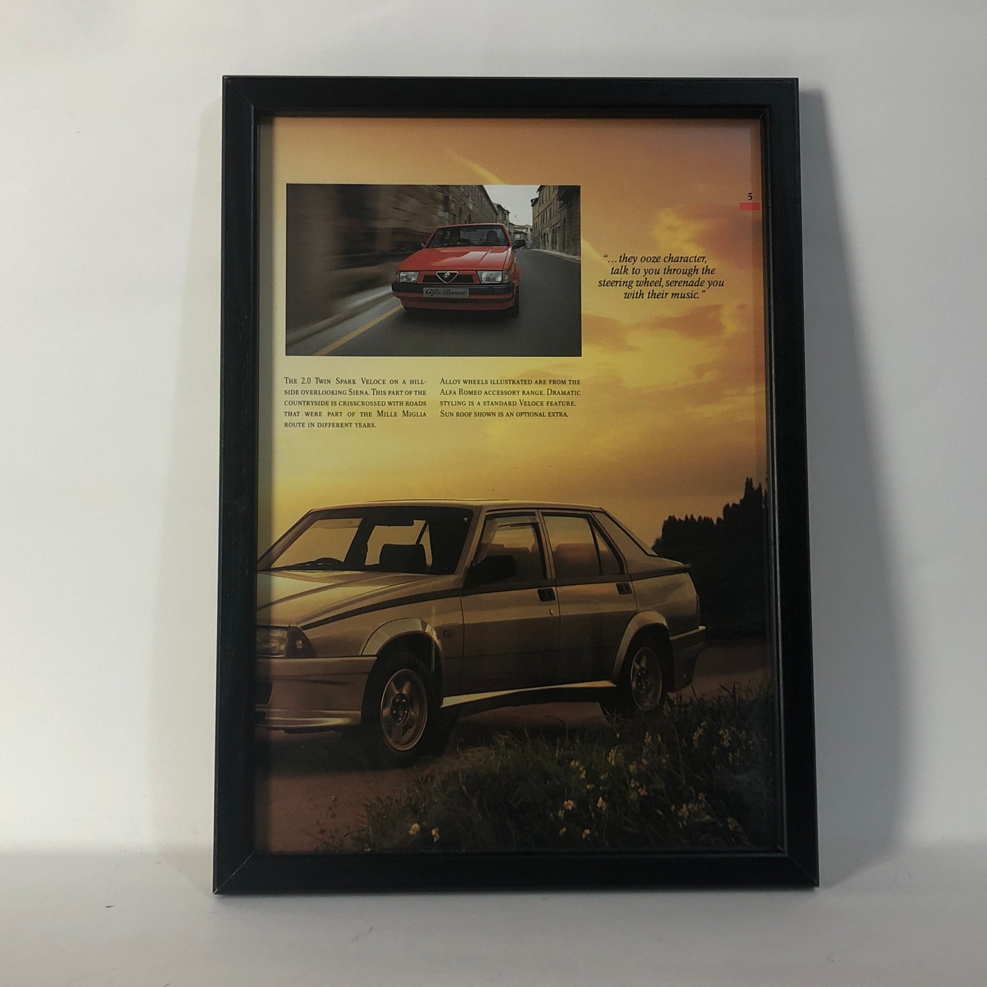 Alfa Romeo, Quadro Brochure Alfa Romeo 75 Legacy and Heritage - Raggi's Collectibles' Automotive Art