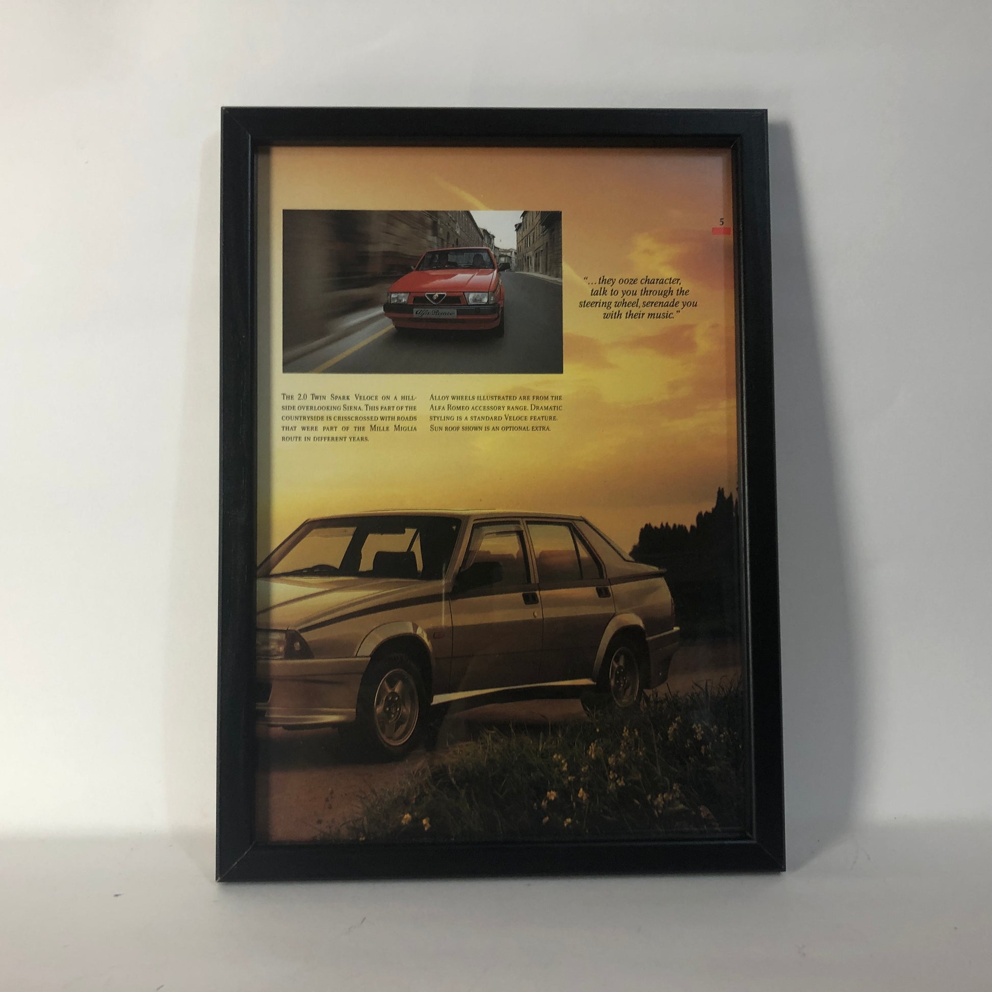 Alfa Romeo, Quadro Brochure Alfa Romeo 75 Legacy and Heritage - Raggi's Collectibles' Automotive Art