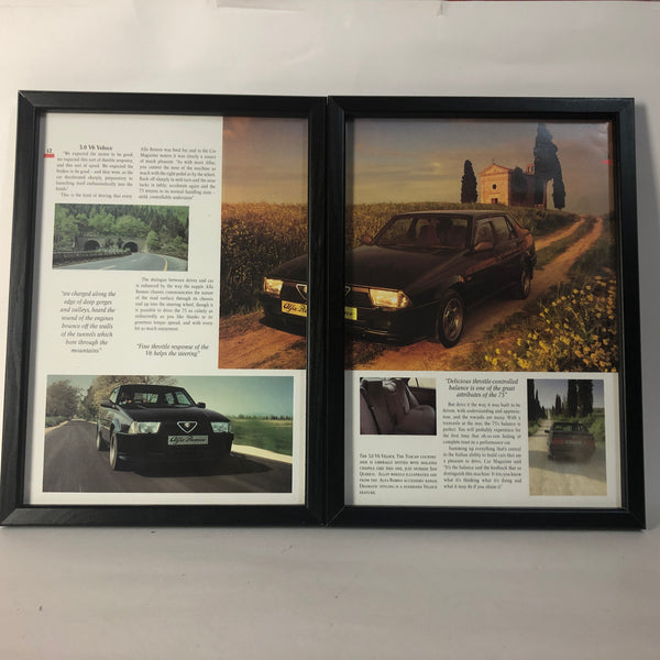 Alfa Romeo, Quadro Brochure Alfa Romeo 75 3.0 V6 Veloce