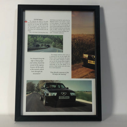 Alfa Romeo, Quadro Brochure Alfa Romeo 75 3.0 V6 Veloce - Raggi's Collectibles' Automotive Art