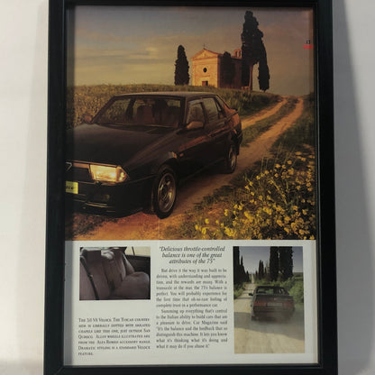 Alfa Romeo, Quadro Brochure Alfa Romeo 75 3.0 V6 Veloce - Raggi's Collectibles' Automotive Art