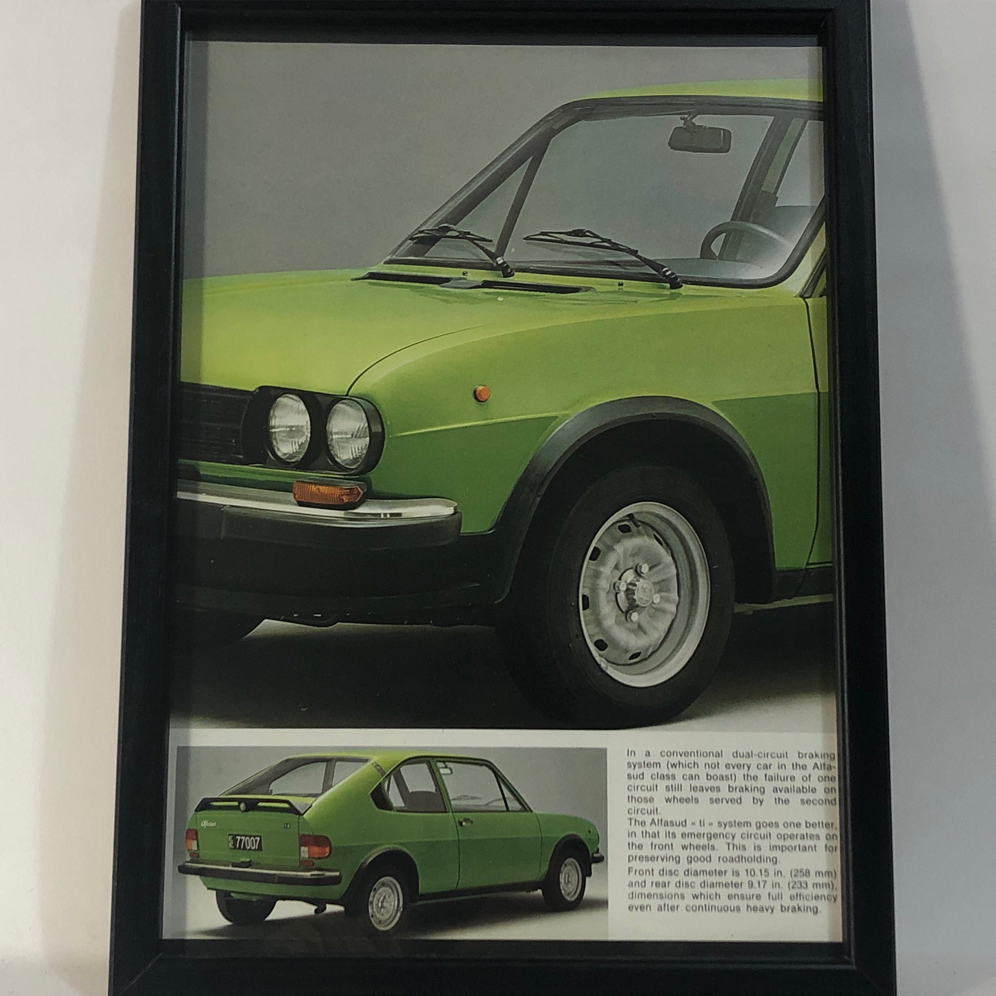 Alfa Romeo, quadro brochure Alfa Romeo Alfasud Ti - Raggi's Collectibles' Automotive Art