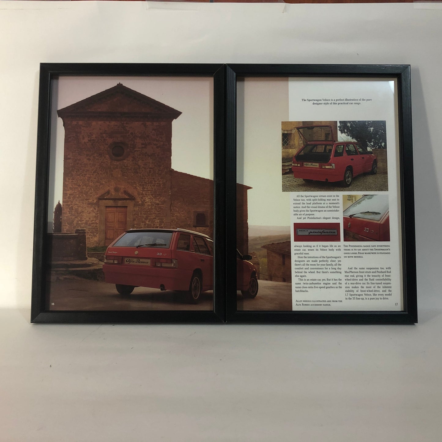 Alfa Romeo, Quadro Brochure Alfa Romeo 33 Sportwagon Veloce - Raggi's Collectibles' Automotive Art