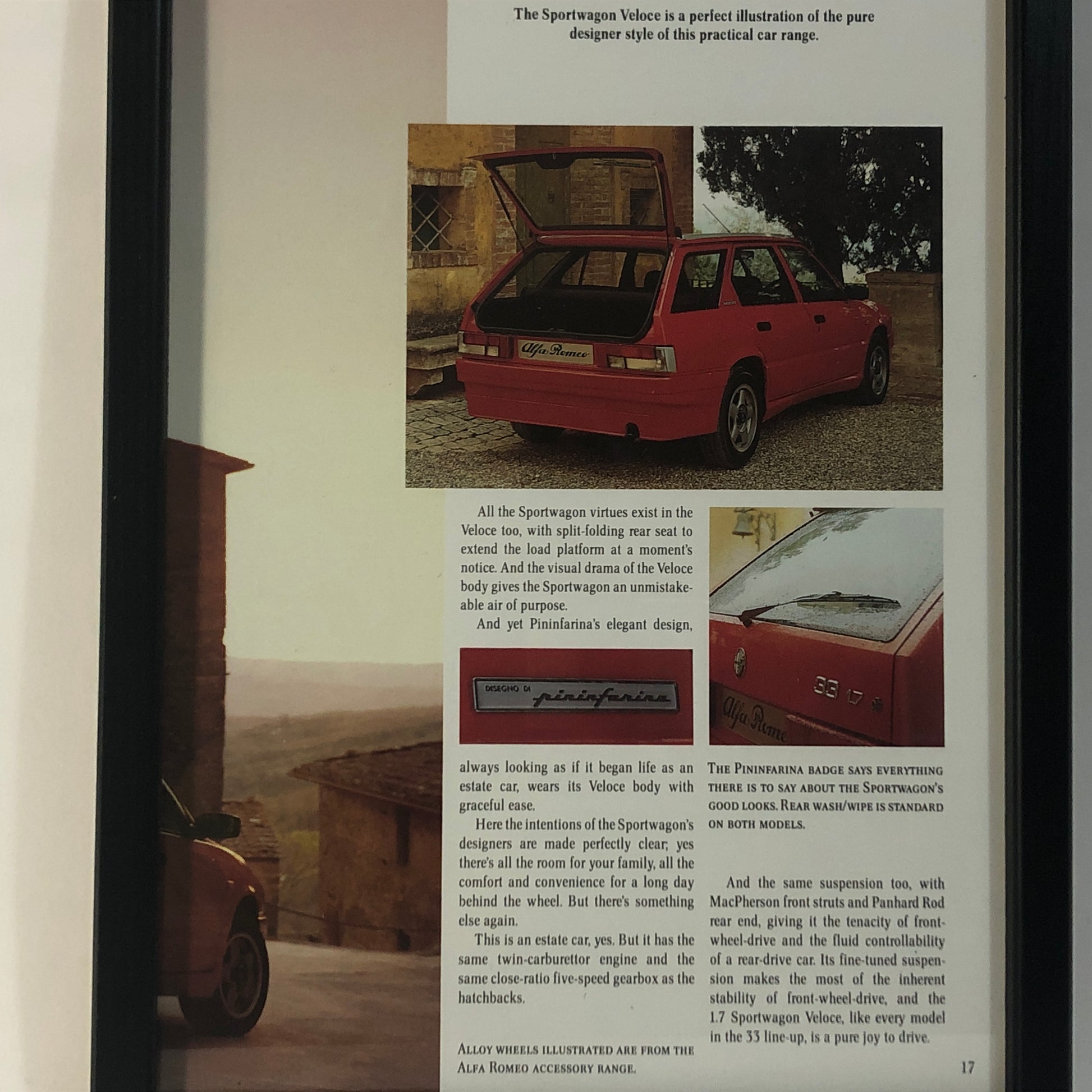 Alfa Romeo, Quadro Brochure Alfa Romeo 33 Sportwagon Veloce - Raggi's Collectibles' Automotive Art