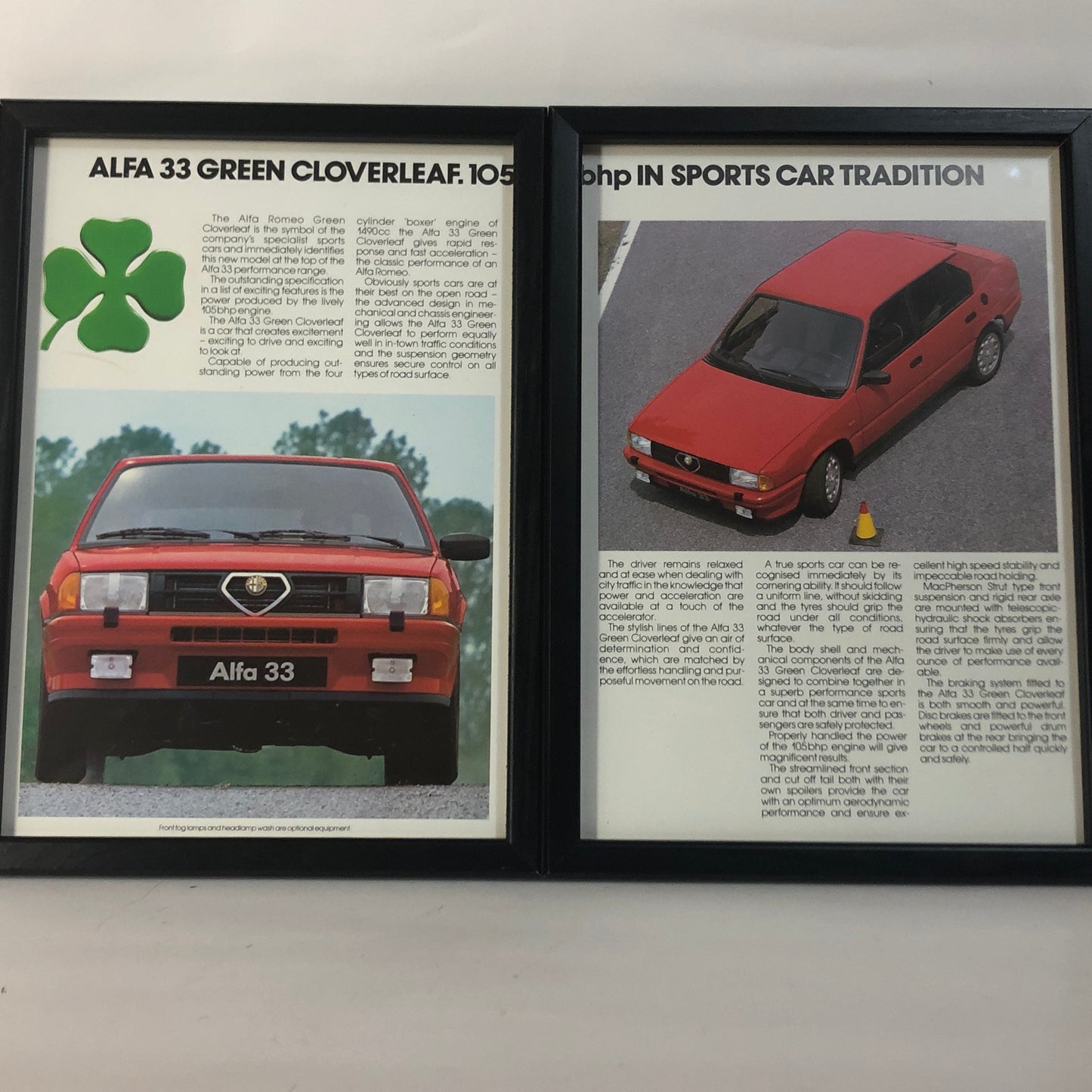 Alfa Romeo, Doppio Quadro Brochure Alfa Romeo 33 Quadrifoglio Verde - Raggi's Collectibles' Automotive Art