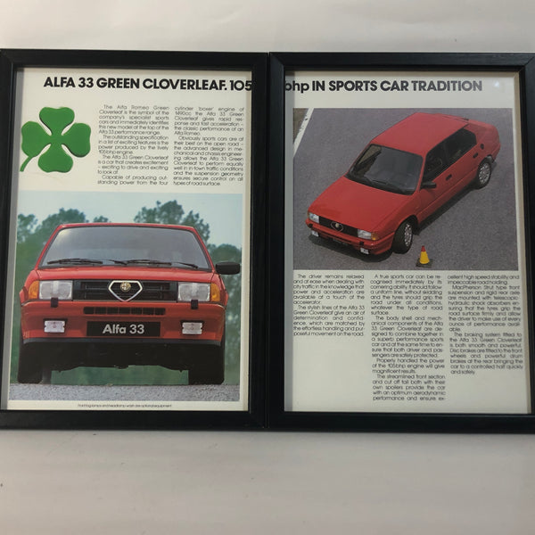 Alfa Romeo, Double Frame Brochure Alfa Romeo 33 Quadrifoglio Verde