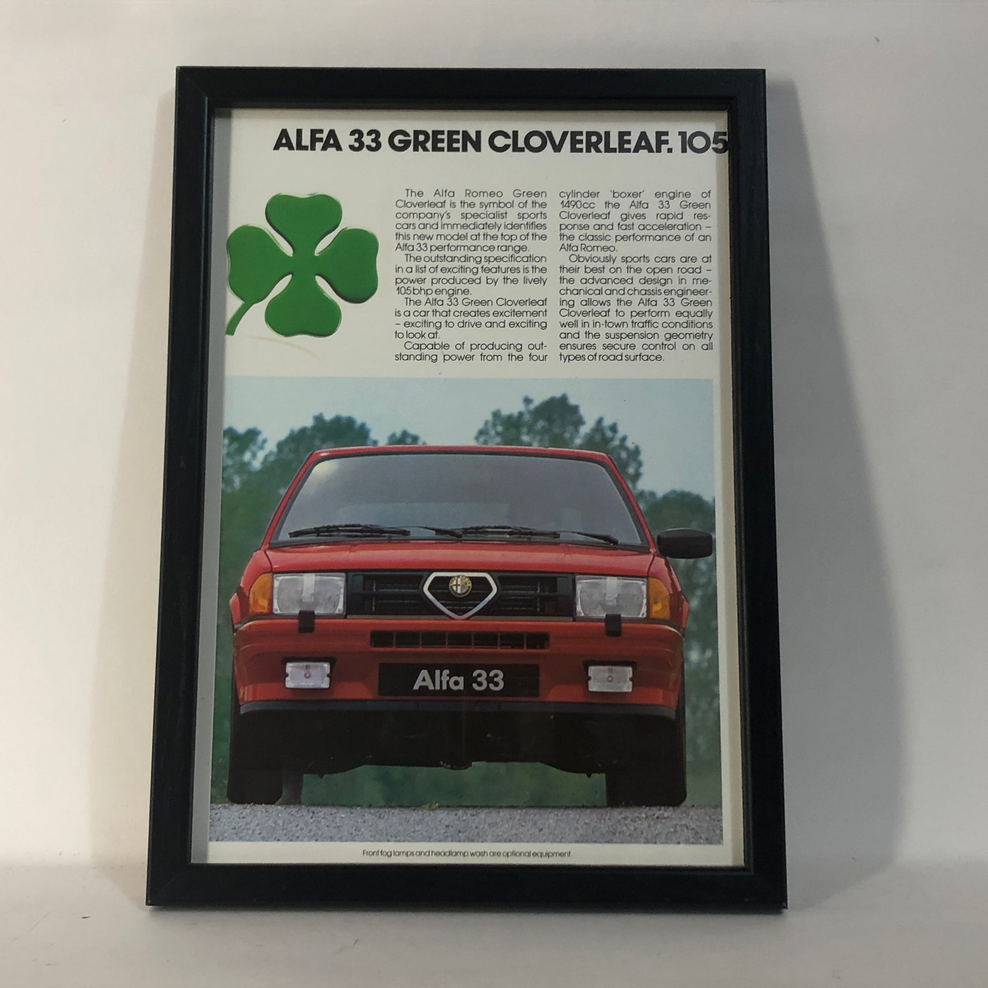 Alfa Romeo, Doppio Quadro Brochure Alfa Romeo 33 Quadrifoglio Verde - Raggi's Collectibles' Automotive Art