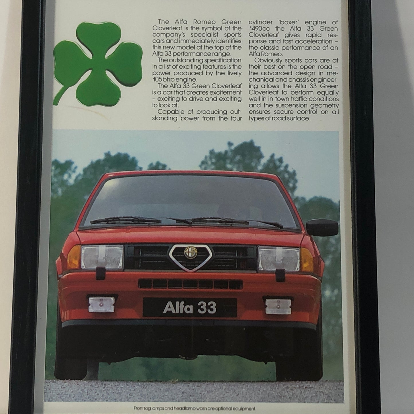 Alfa Romeo, Doppio Quadro Brochure Alfa Romeo 33 Quadrifoglio Verde - Raggi's Collectibles' Automotive Art