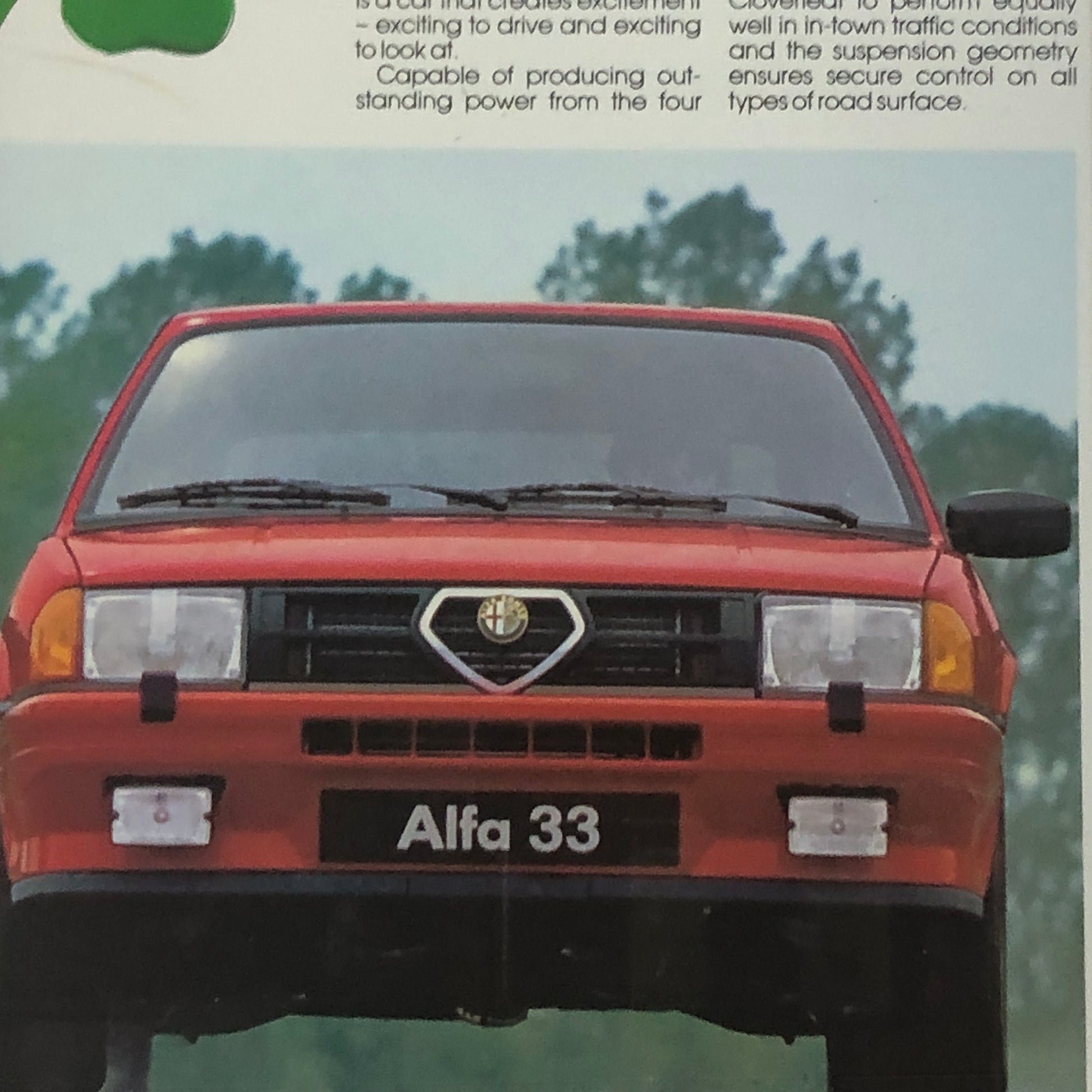 Alfa Romeo, Doppio Quadro Brochure Alfa Romeo 33 Quadrifoglio Verde - Raggi's Collectibles' Automotive Art