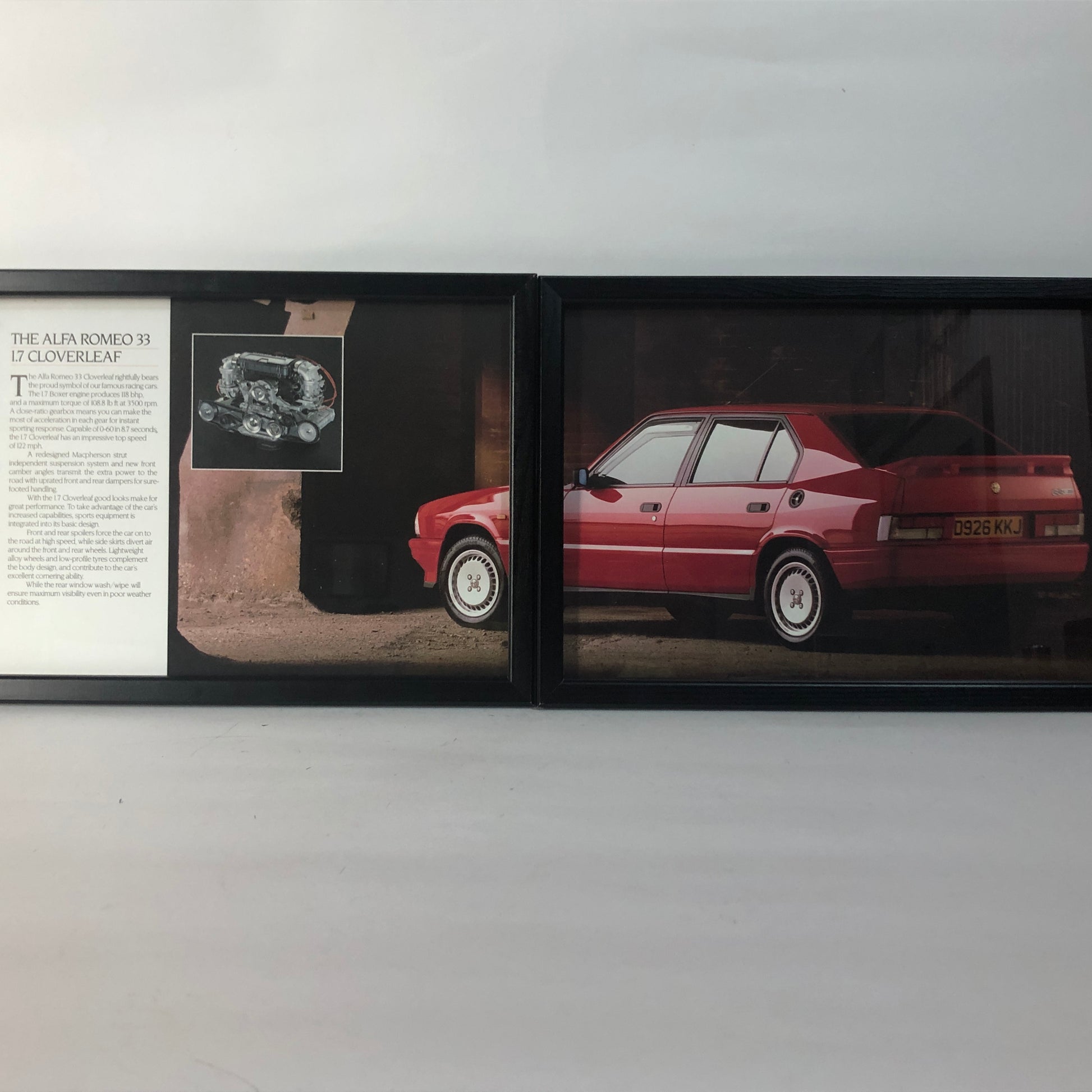 Alfa Romeo, Quadro Brochure Alfa Romeo 33 1.7 Quadrifoglio Verde - Raggi's Collectibles' Automotive Art