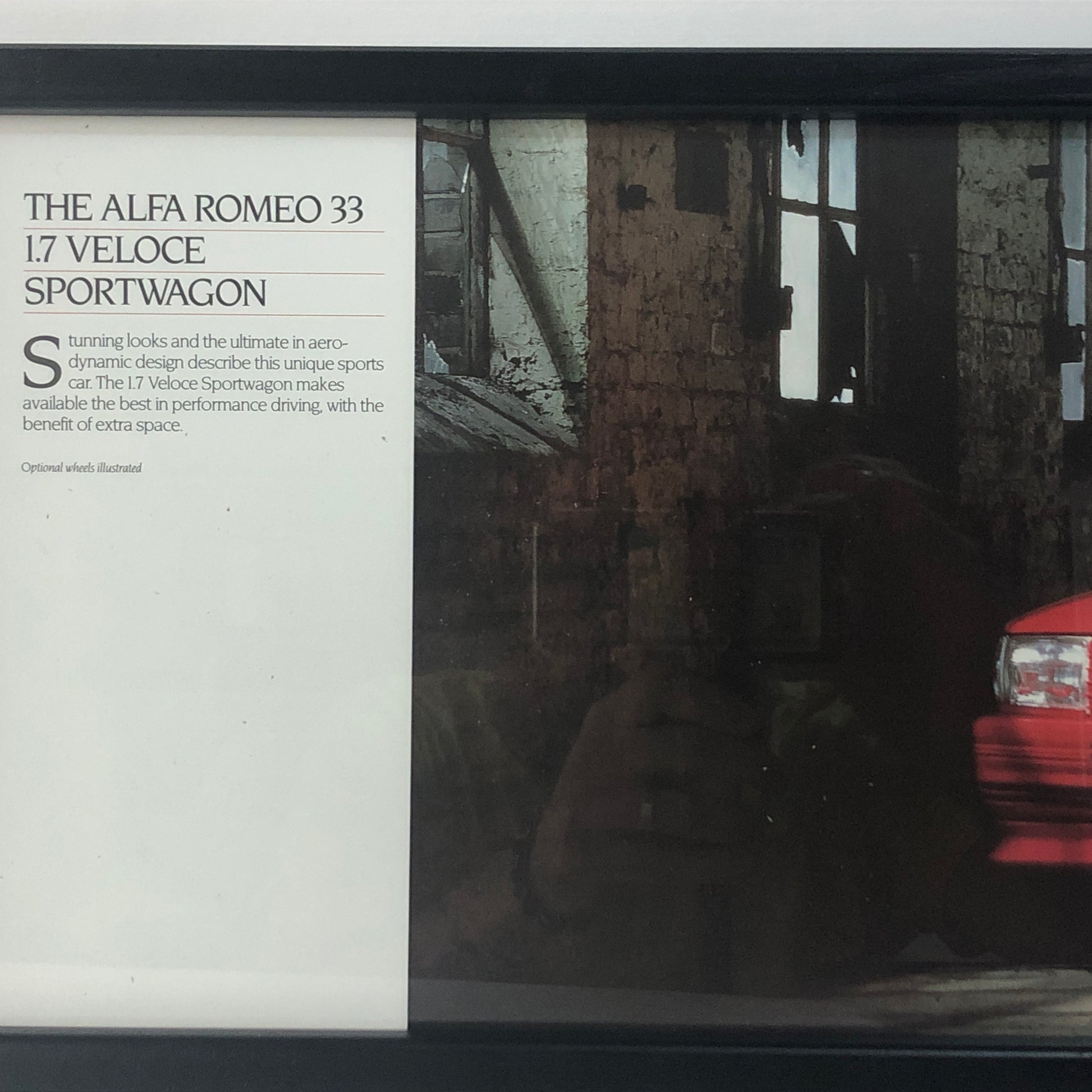 Alfa Romeo, Quadro Brochure Alfa Romeo 33 1.7 Sportwagon Veloce - Raggi's Collectibles' Automotive Art